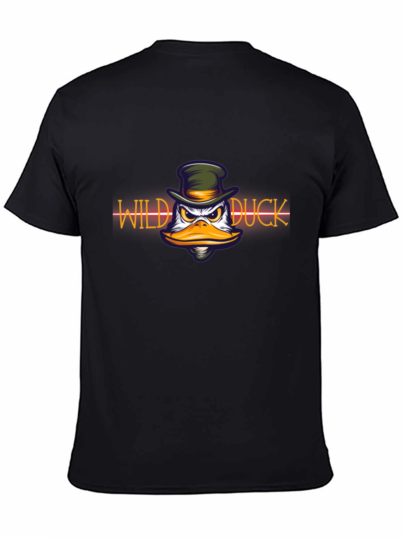Black Wild Duck Graphic Print Black T-Shirt view 4
