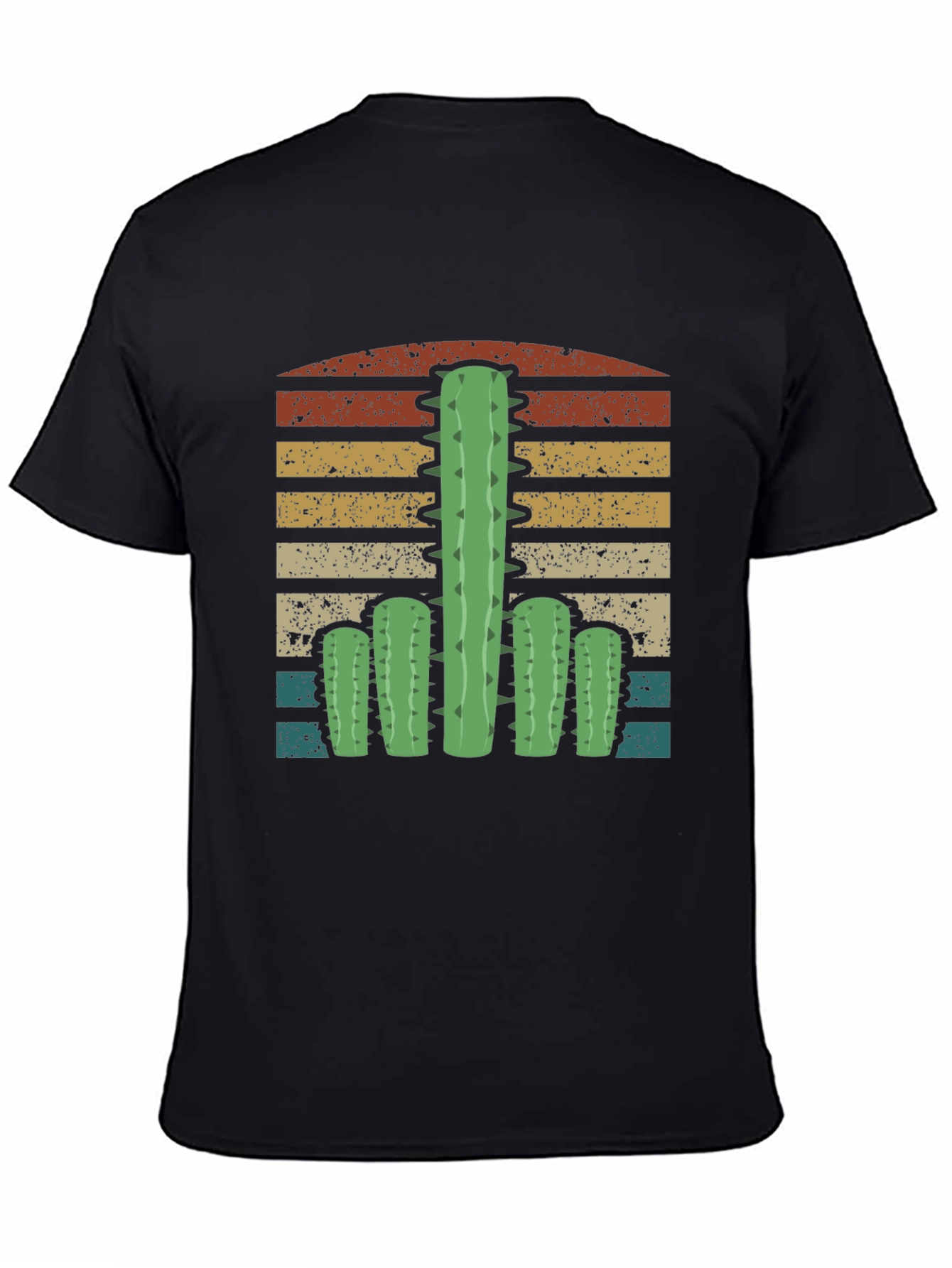 Black Cactus Sunset Graphic Tee - Unisex view 4
