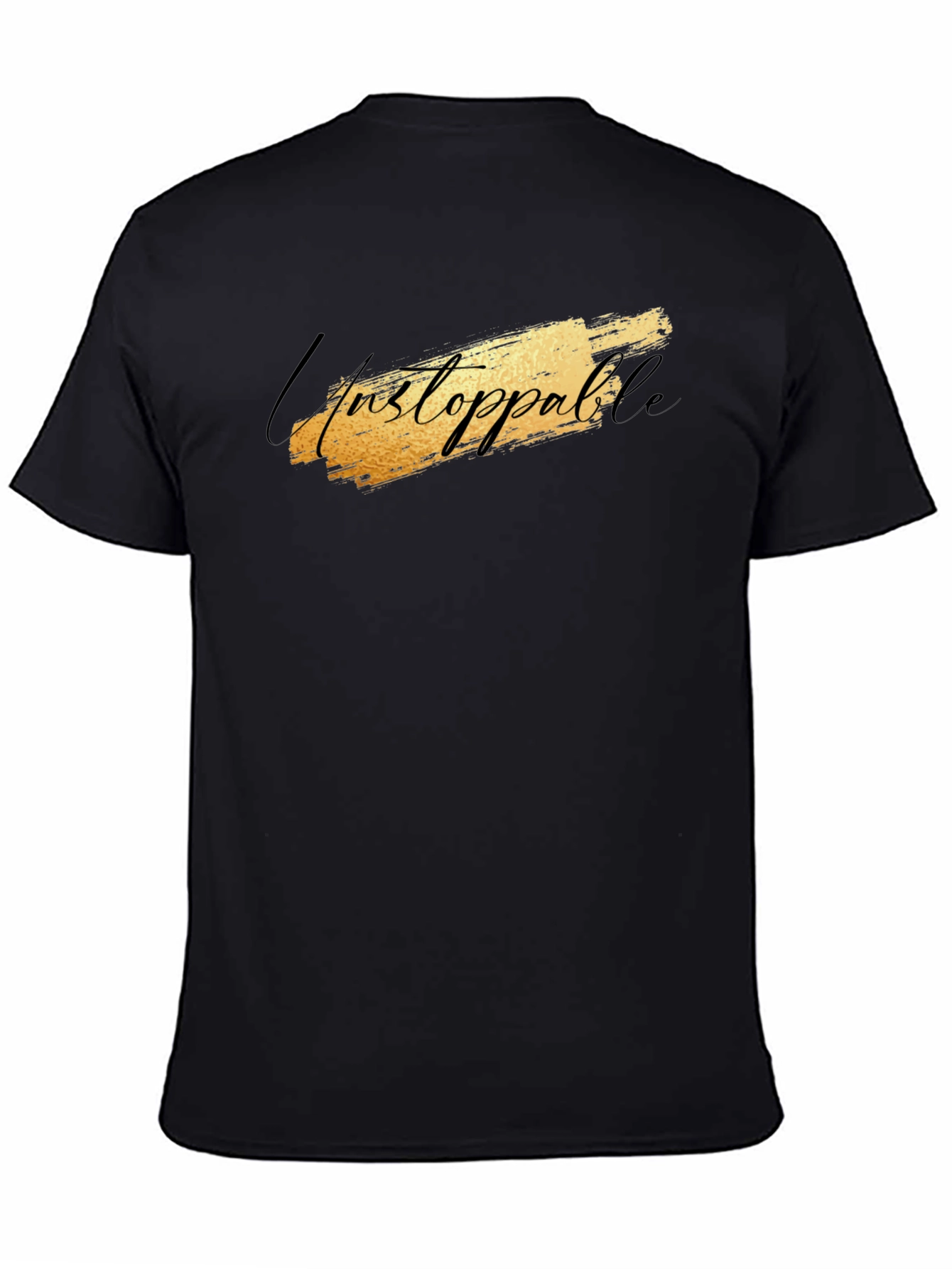 Black Unstoppable Graphic Black T-Shirt for Men view 4