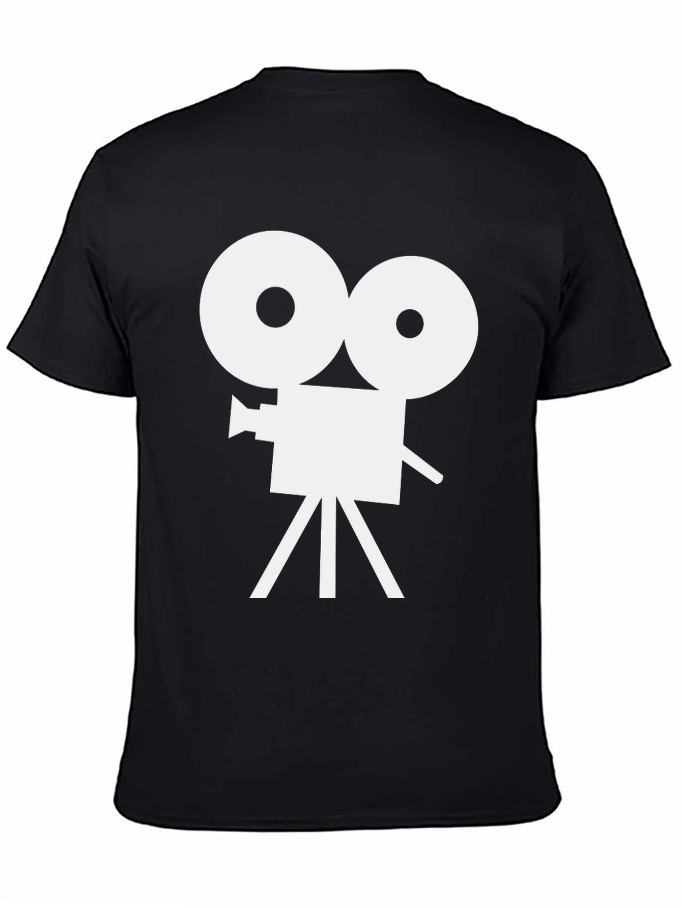 Black Retro Movie Camera T-Shirt - Vintage Film Tee view 4