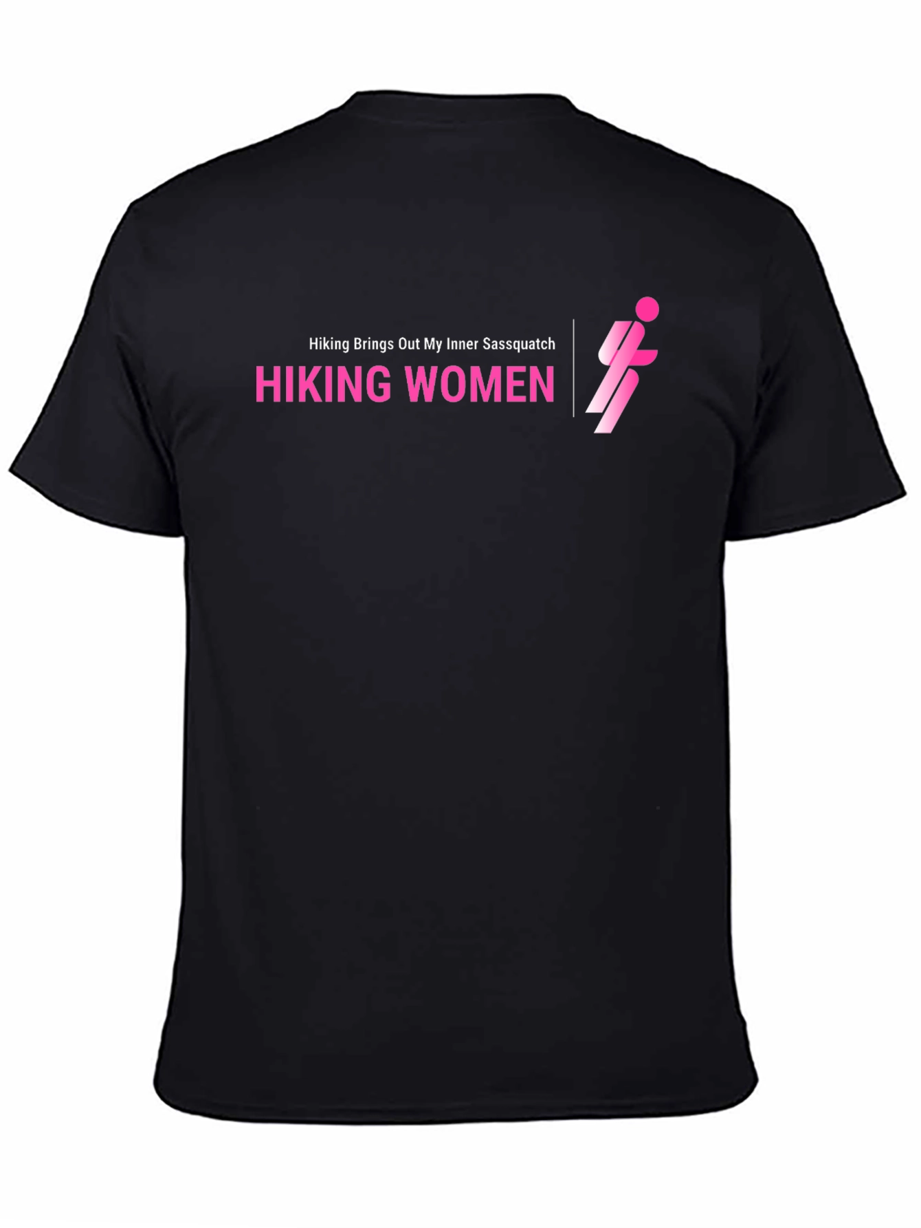 Black Hiking Women Graphic T-Shirt - Sassquatch Edition view 4