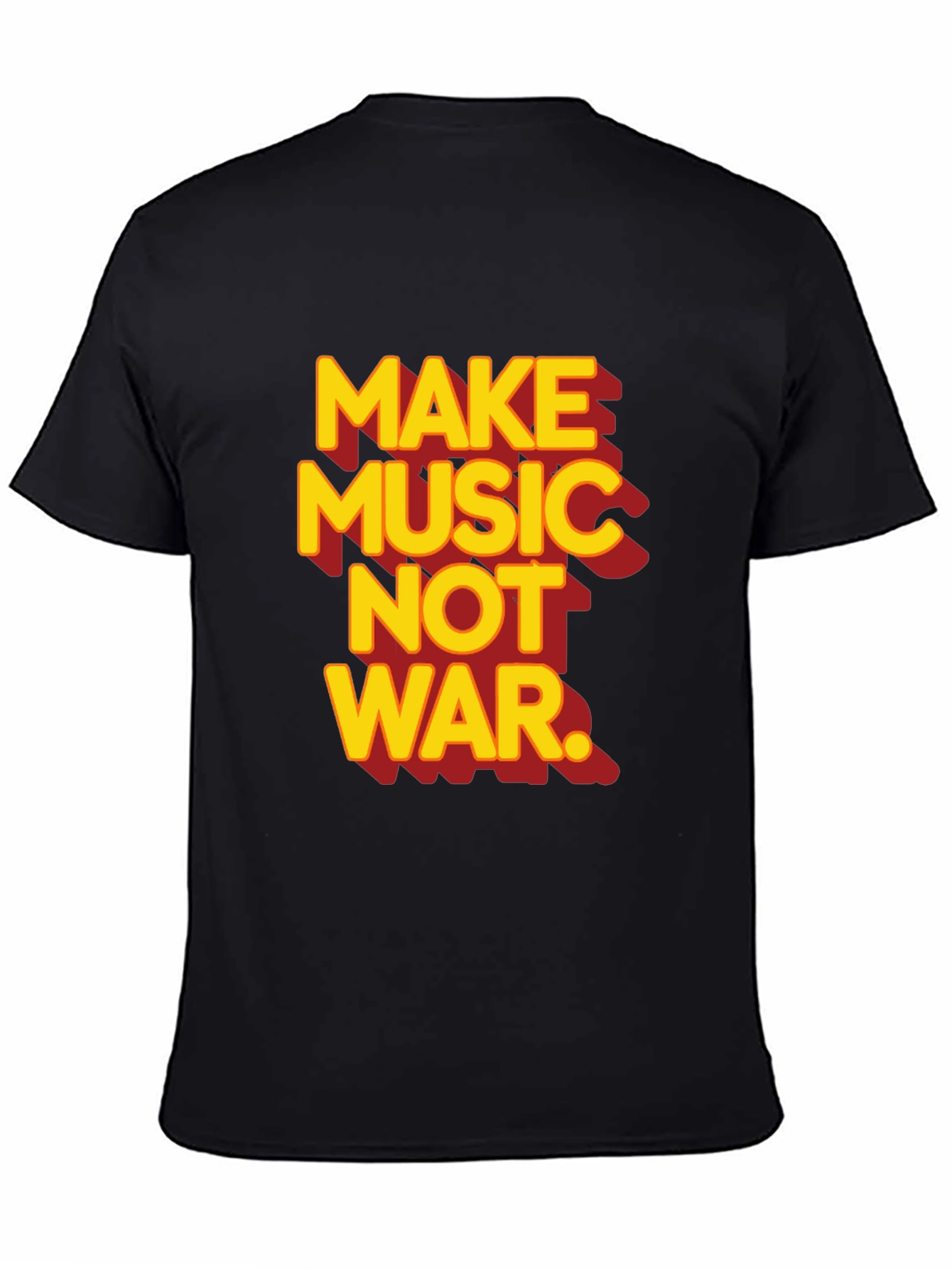 Black Make Music Not War Graphic T-Shirt view 4