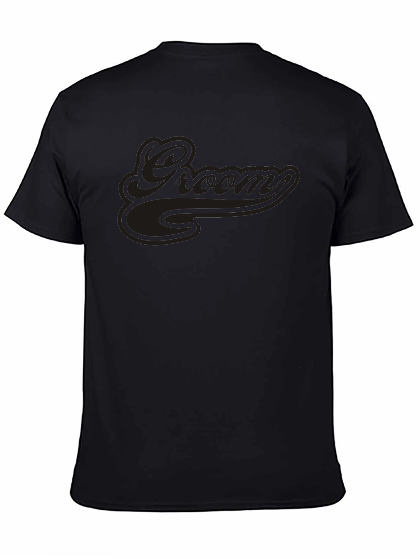 Black Groom Crew Neck Short Sleeve T-Shirt view 4
