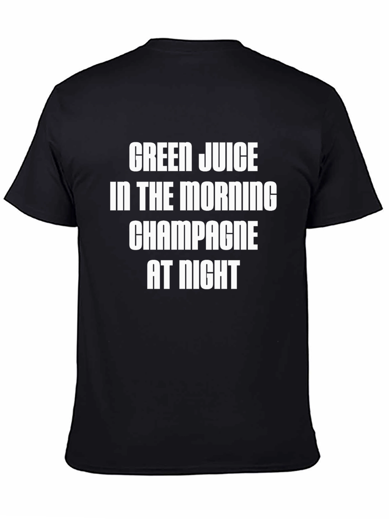 Black Green Juice Champagne Graphic Tee view 4
