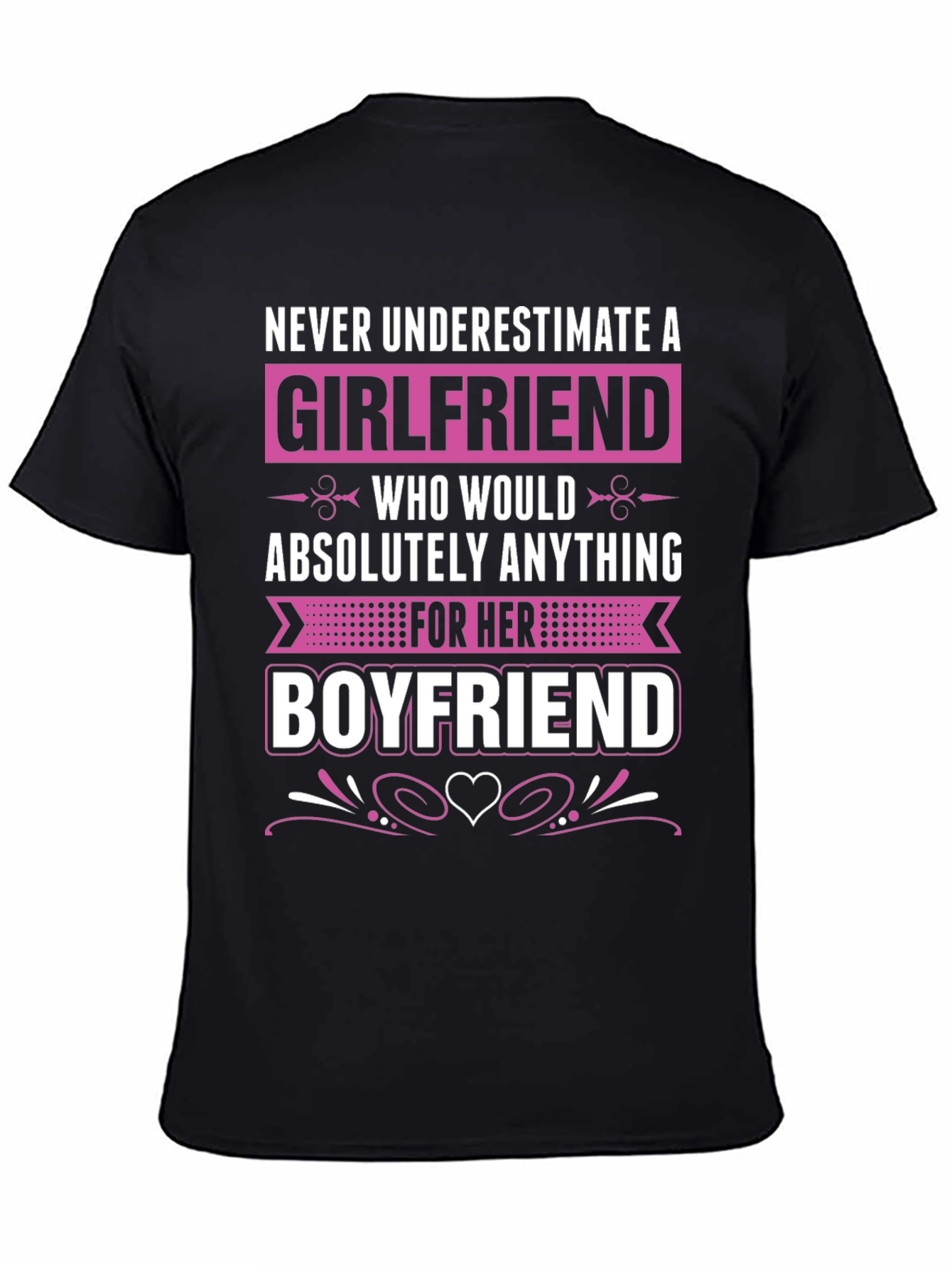 Black Girlfriend Boyfriend Graphic Tee - Novelty T-Shirt view 4