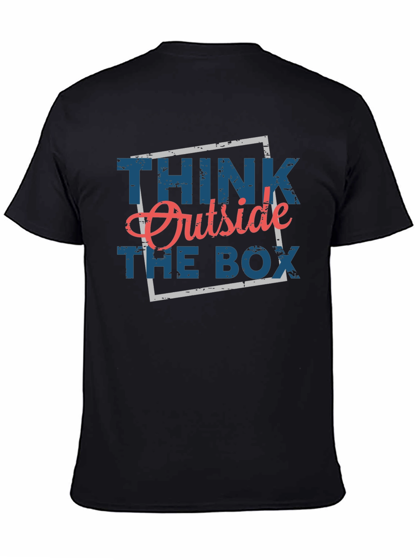 Black Think Outside The Box Graphic Tee view 4