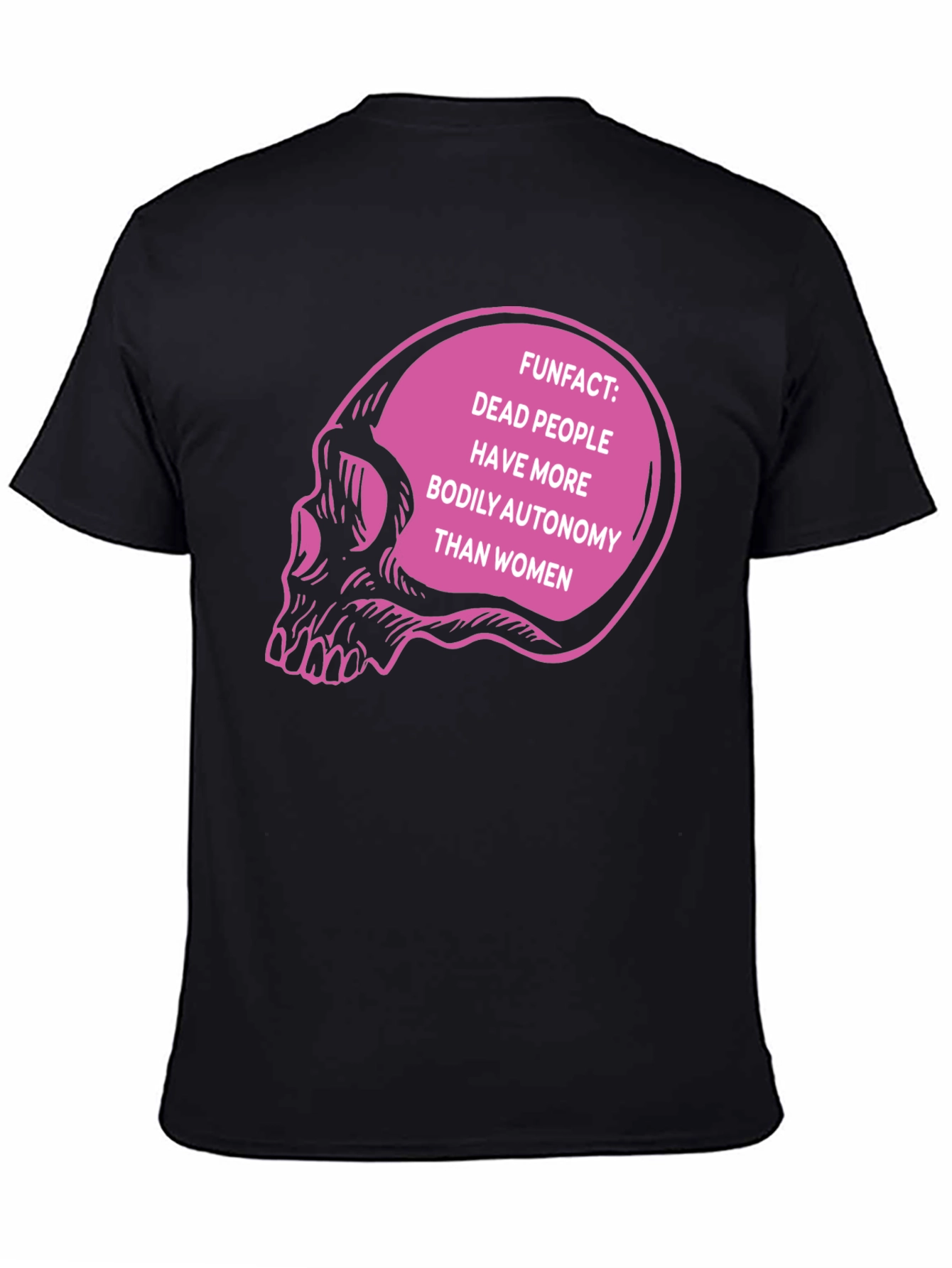Black Bodily Autonomy Skull T-Shirt view 4