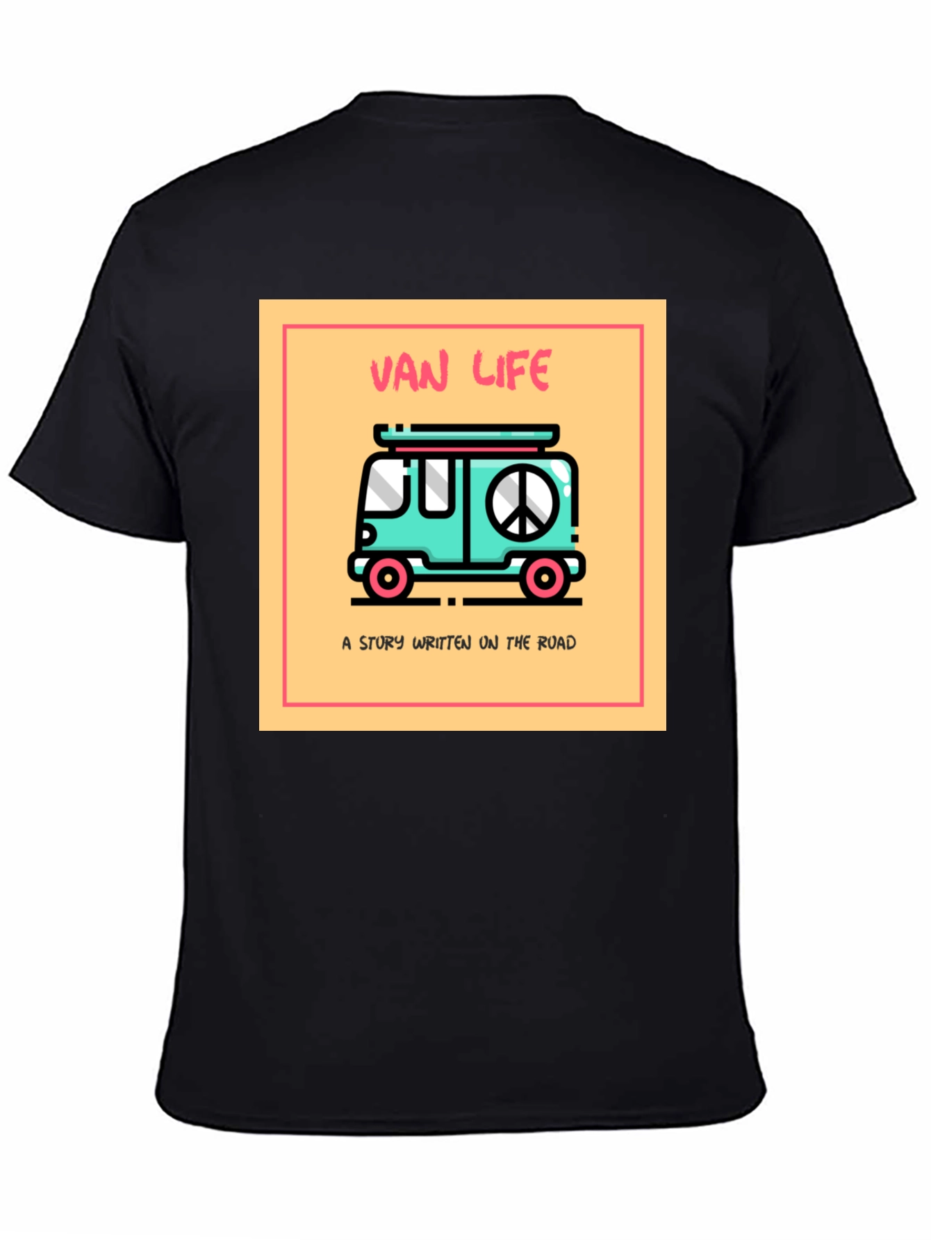 Black Van Life Graphic Tee - Road Trip Style view 4