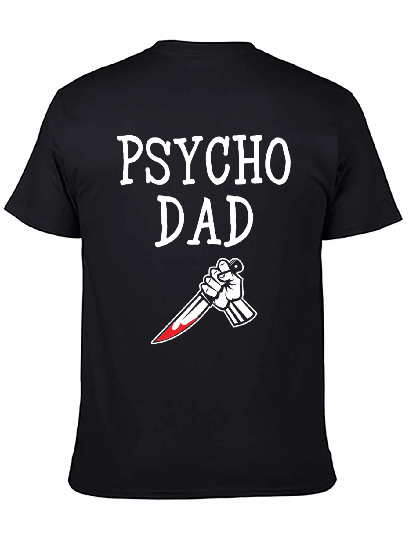 Black Psycho Dad Graphic T-Shirt view 4