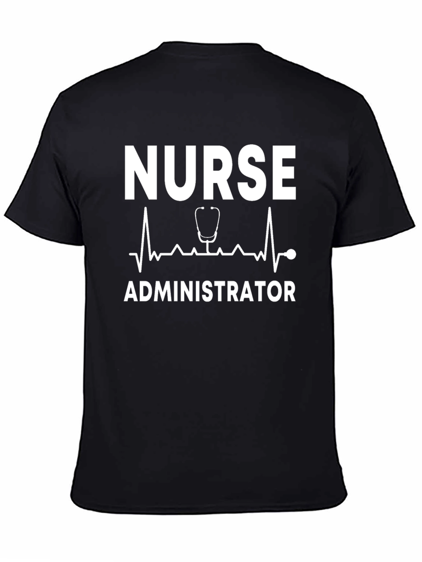 Black Nurse Administrator Graphic T-Shirt view 4