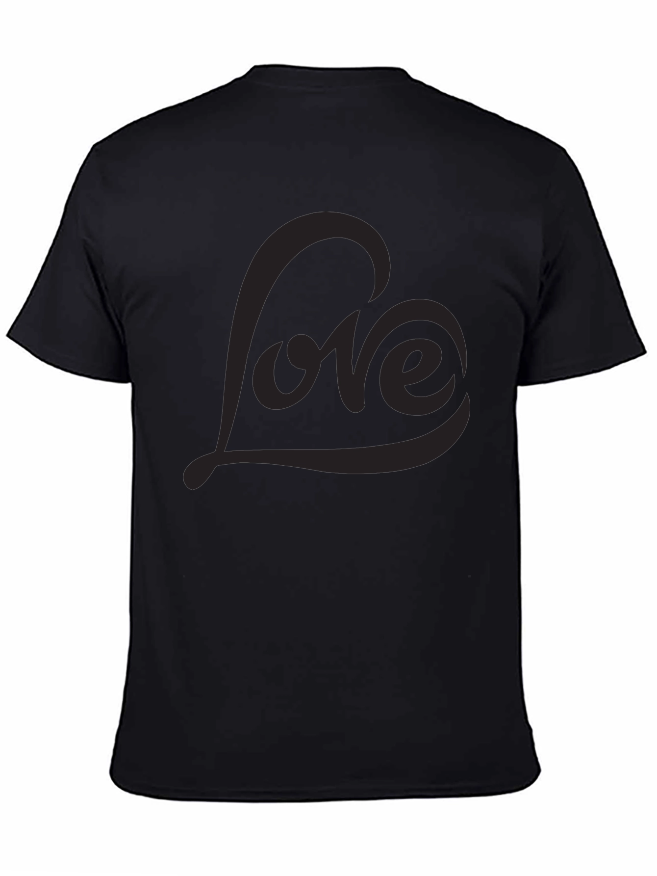 Black Men's Black Love Graphic Tee - Stylish Casual Comfort view 4