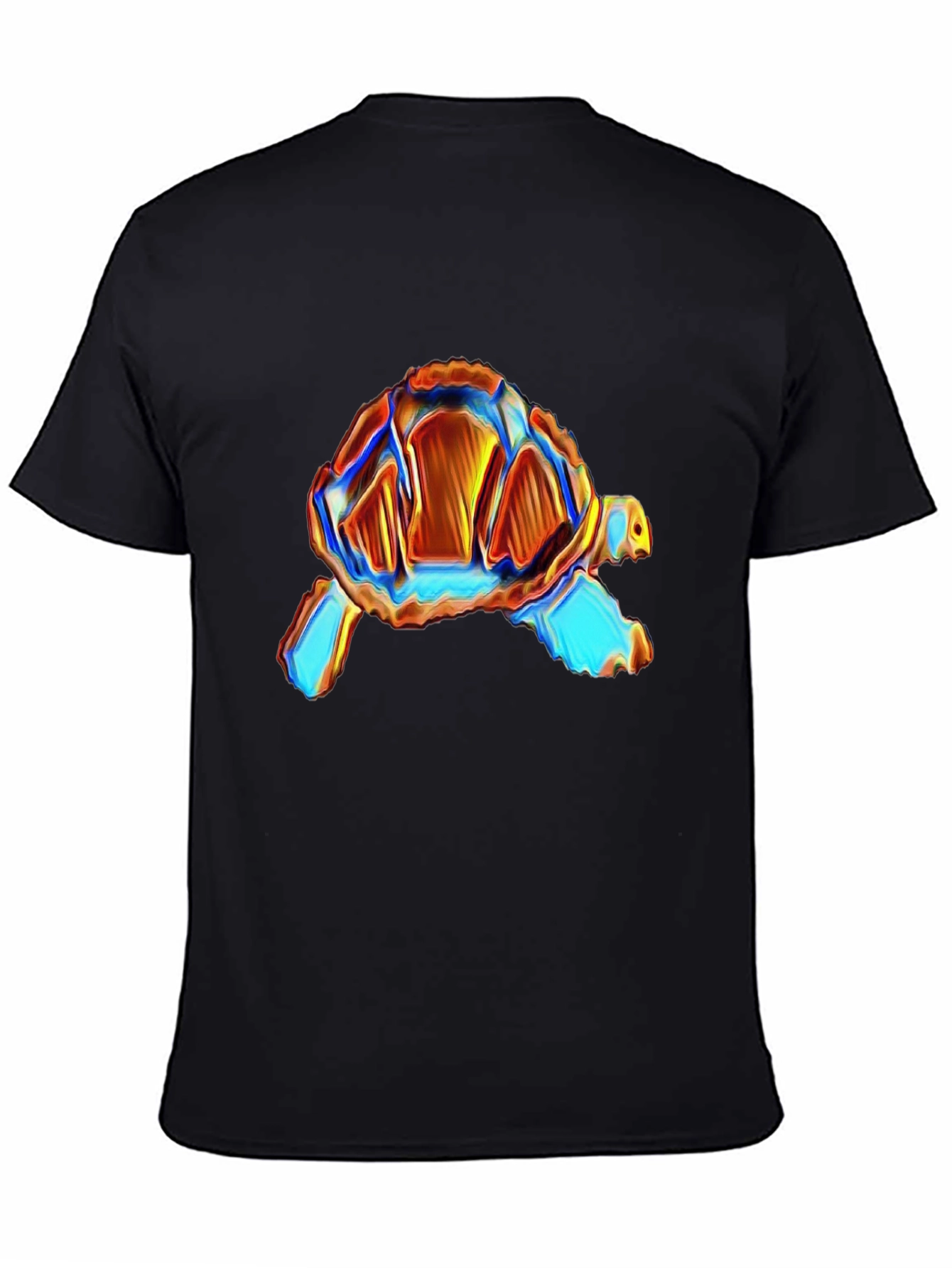 Black Turtle Graphic Black Tee - Unique Design! view 4