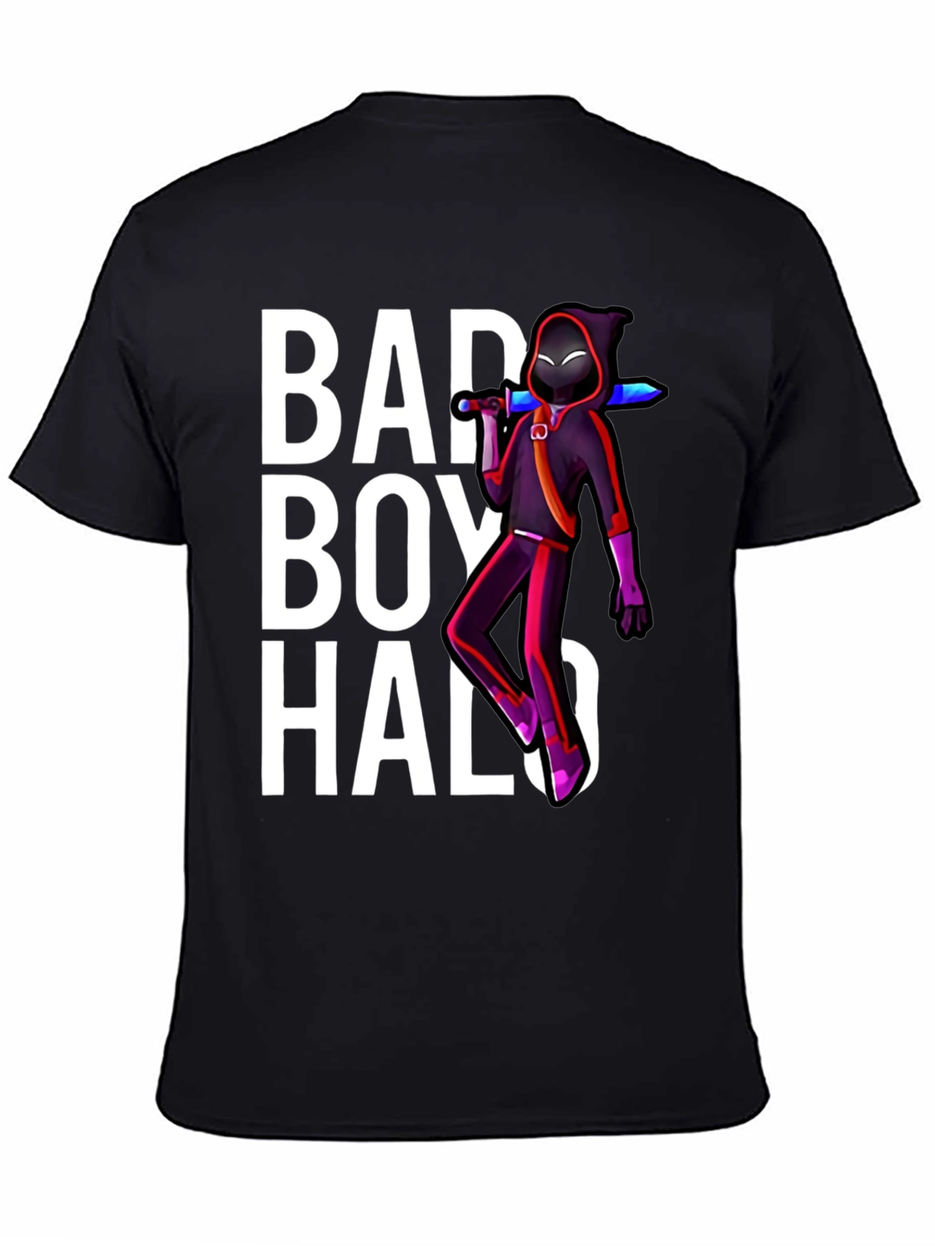 Black BadBoyHalo Graphic T-Shirt - Black Crew Neck view 4