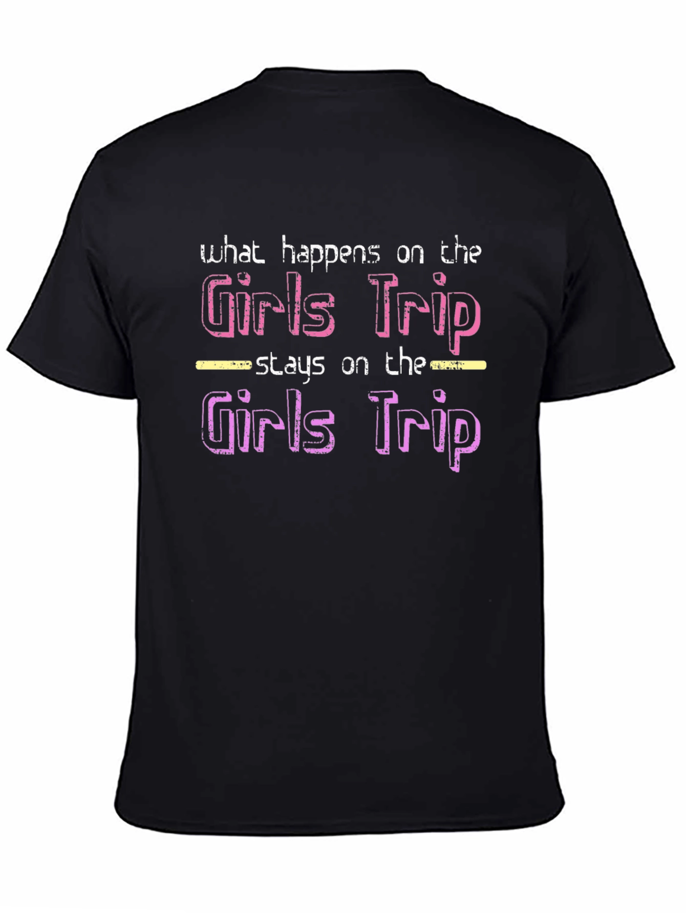 Black Girls Trip T-Shirt - What Happens On The Trip Stays view 4