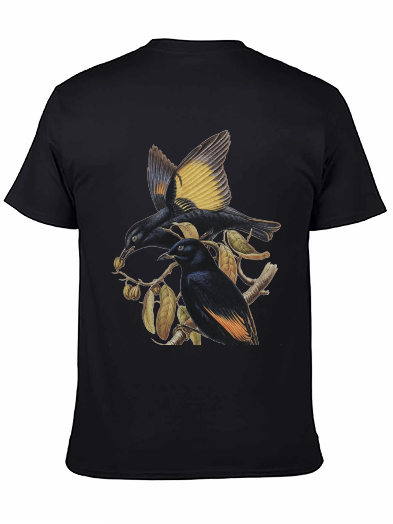 Black Birds on Branch Graphic Tee view 4