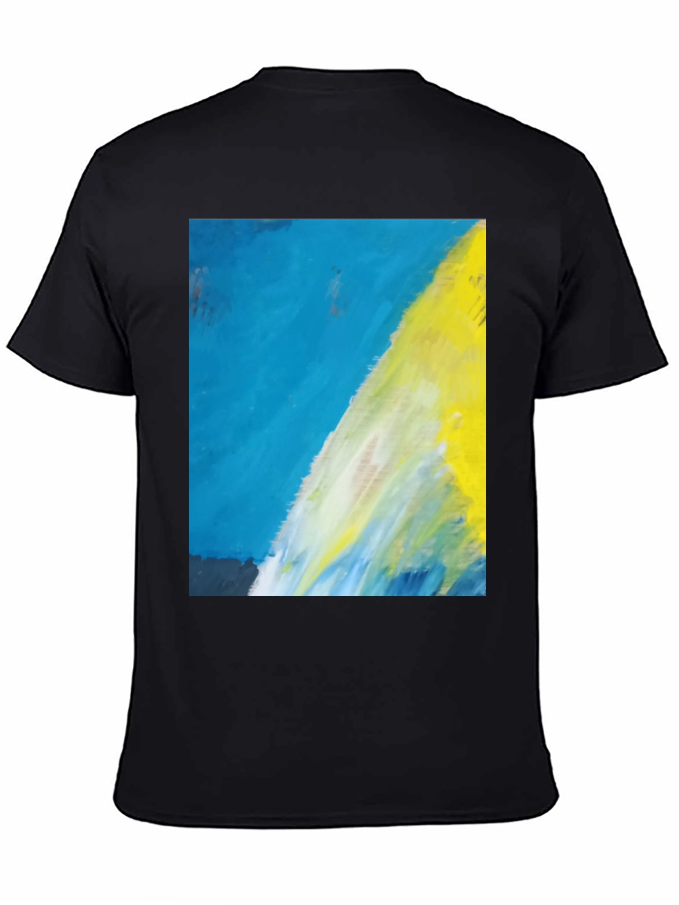 Black Abstract Art T-Shirt - Modern Graphic Tee view 4