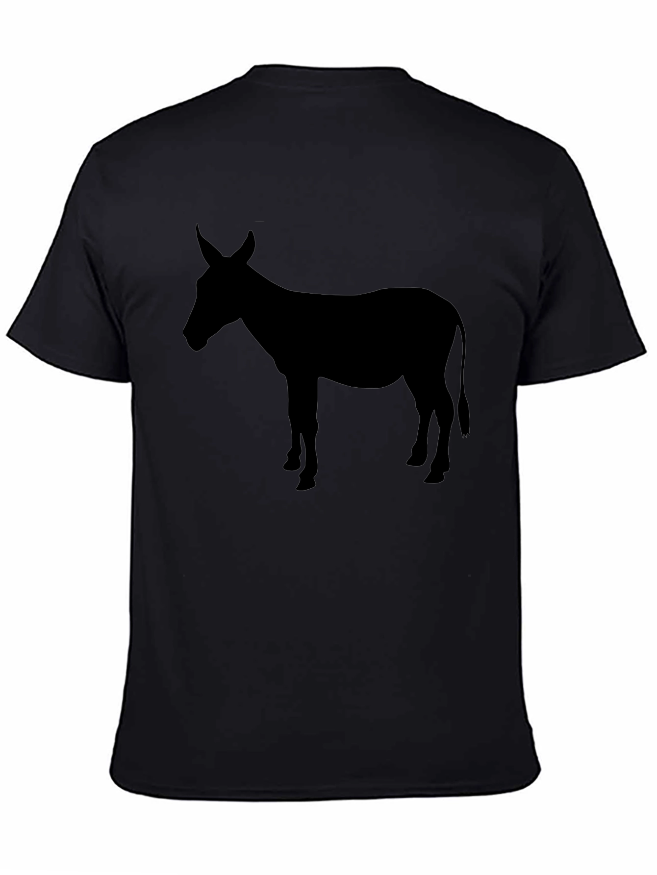 Black Black Donkey Silhouette Graphic T-Shirt view 4