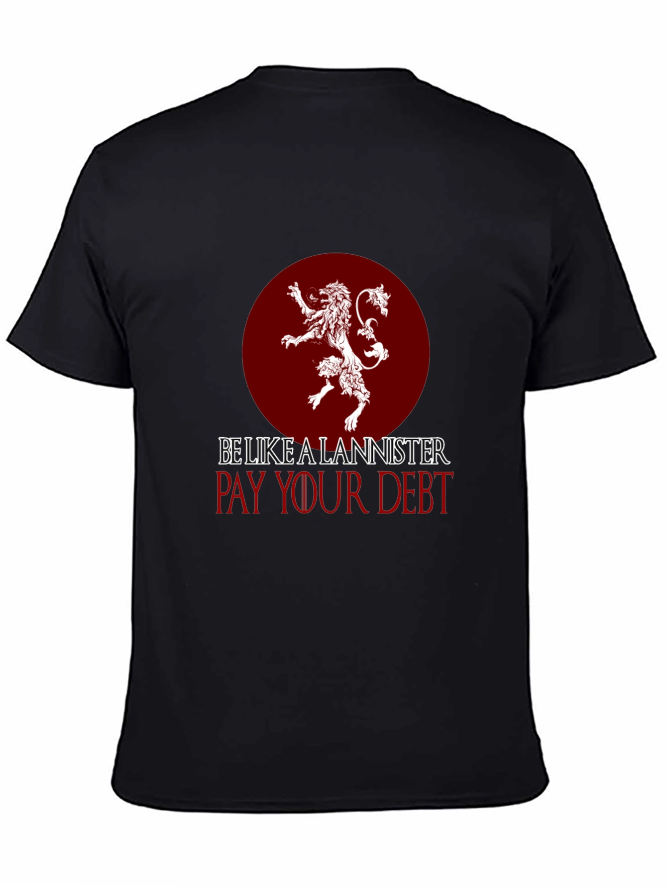 Black Lannister "Pay Your Debt" Black T-Shirt view 4
