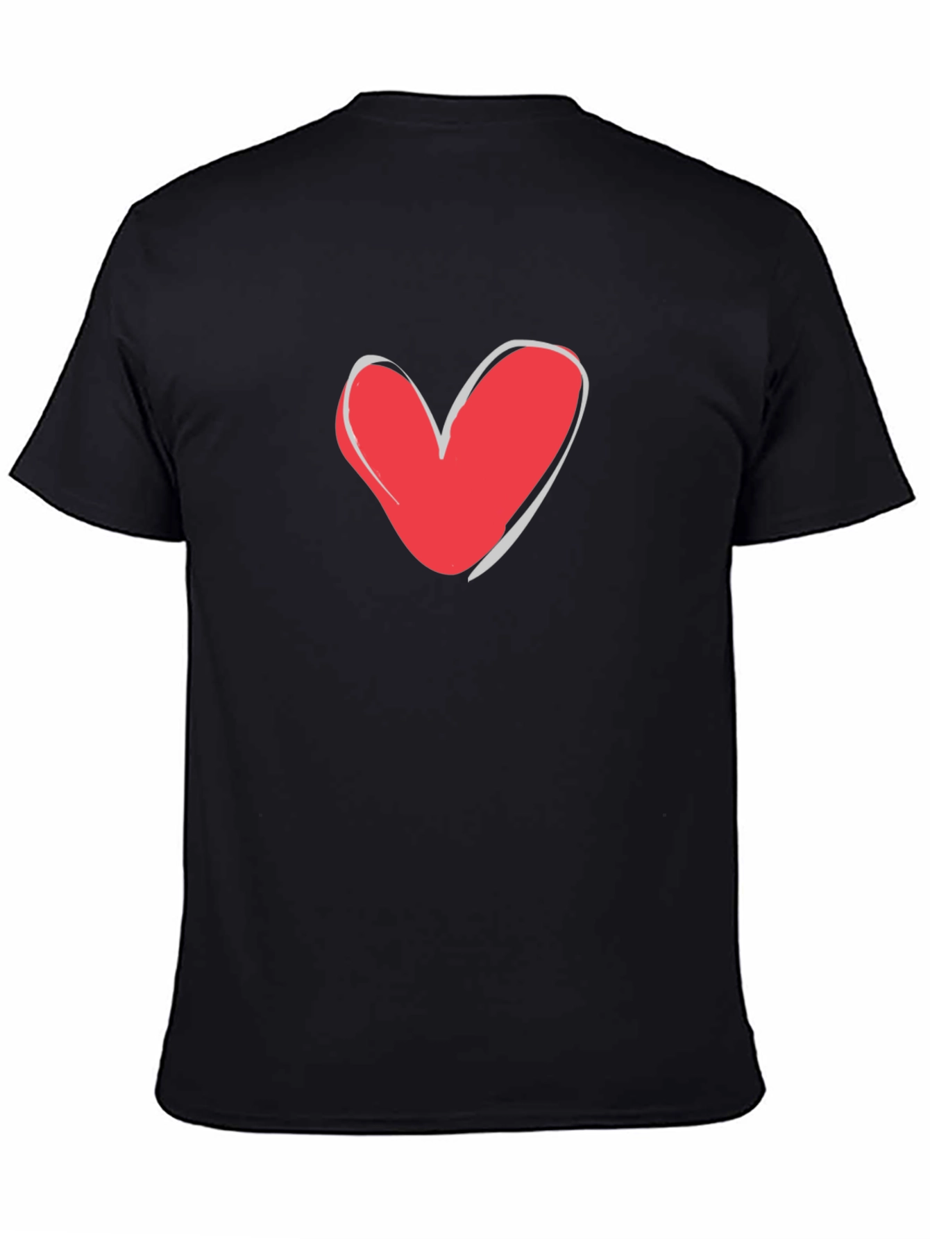 Black Heart Graphic Black T-Shirt view 4