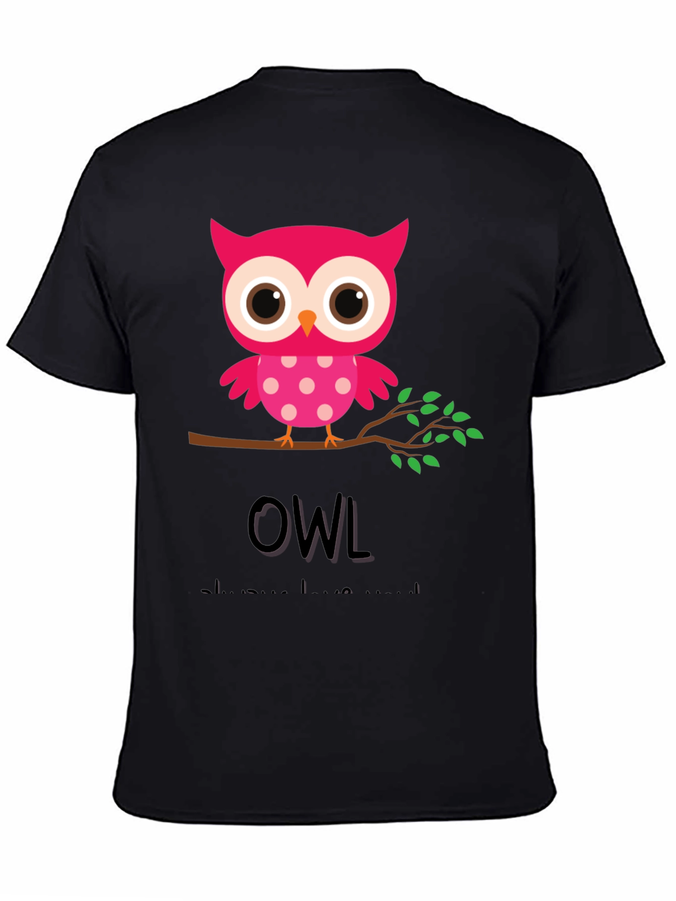 Black Owl Always Love You Graphic Tee view 4