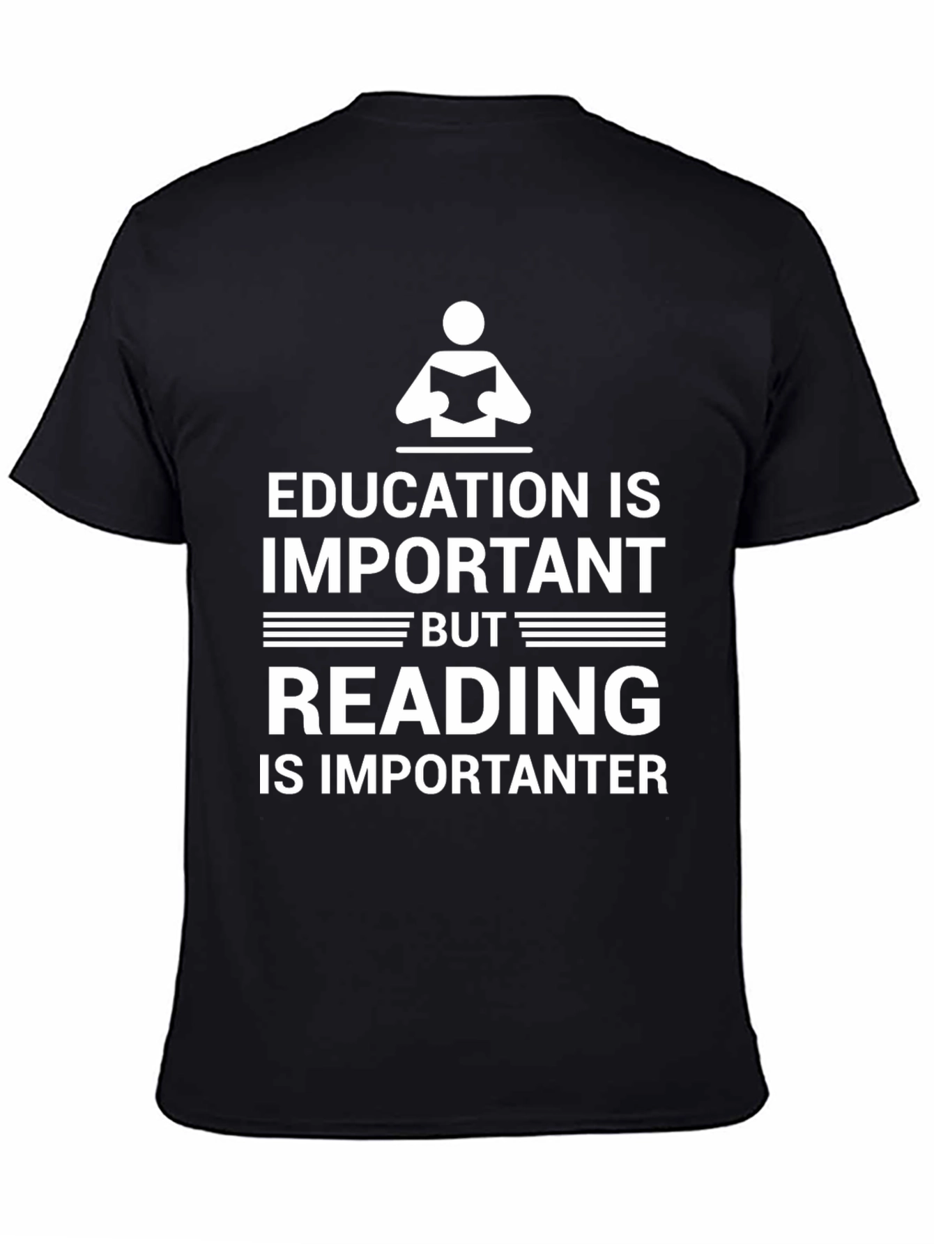 Black Education Important Reading Importanter T-Shirt view 4