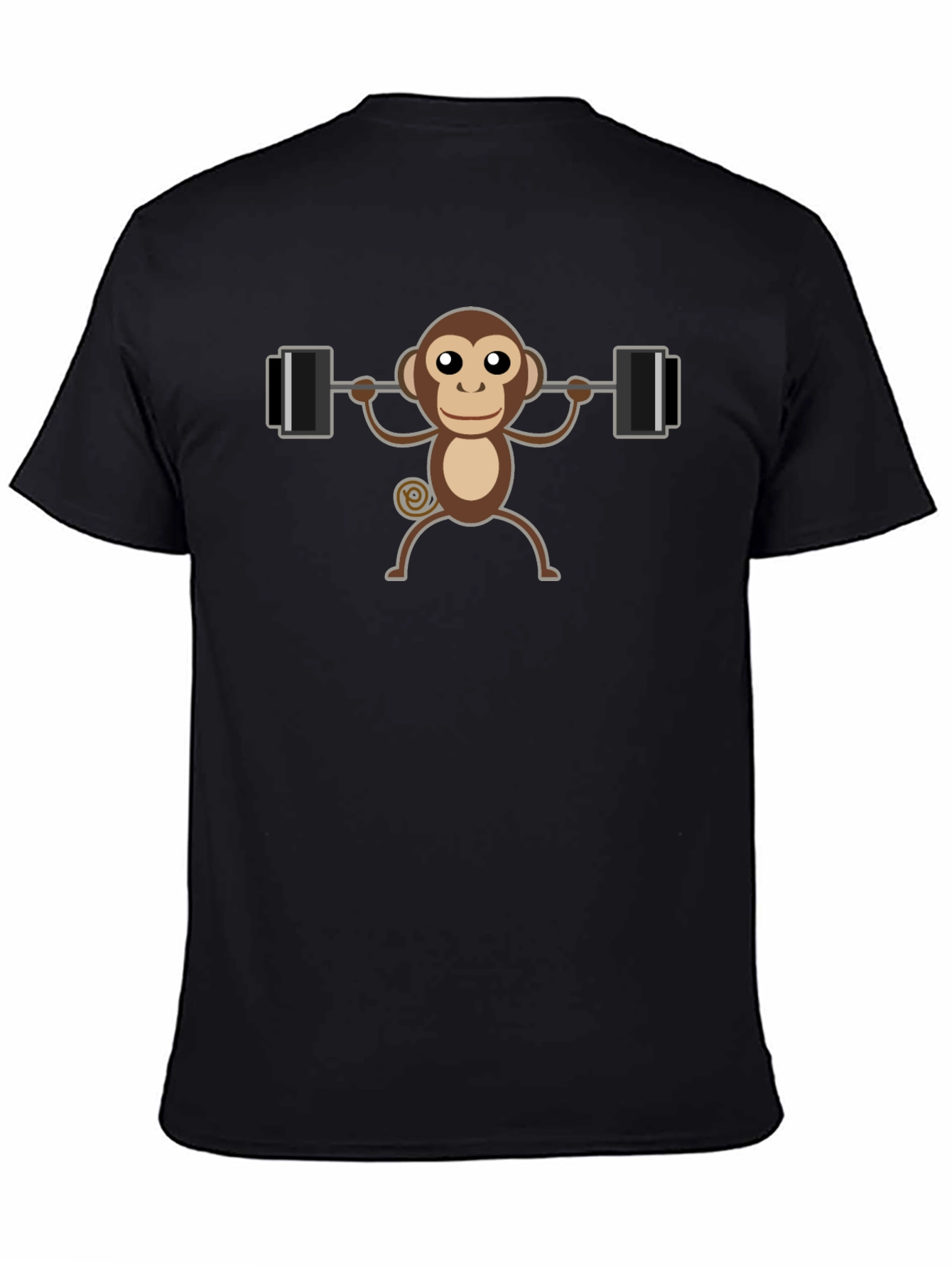 Black Monkey Barbell T-Shirt - Lift Like a Pro! view 4