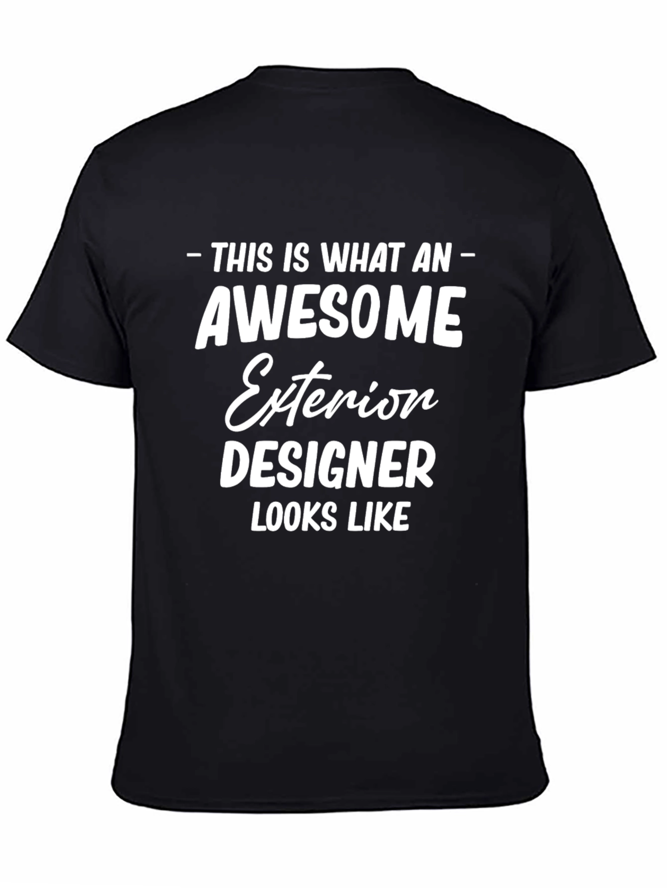 Black Awesome Exterior Designer T-Shirt - Black view 4
