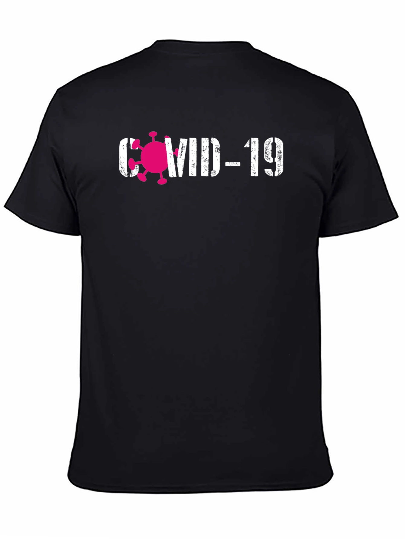 Black COVID-19 Awareness Graphic Tee - Black view 4