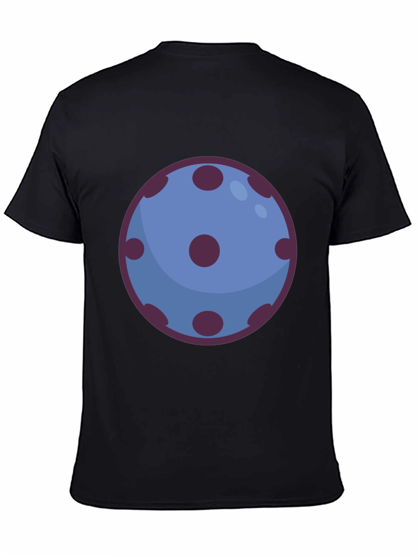 Black Abstract Polka Dot Orb Graphic Tee - Unisex Casual Top view 4