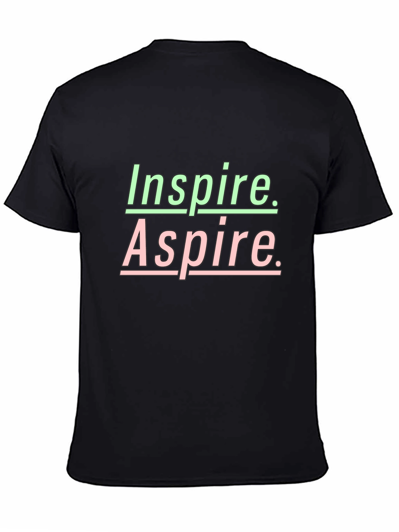 Black Inspire Aspire Graphic Tee - Black view 4