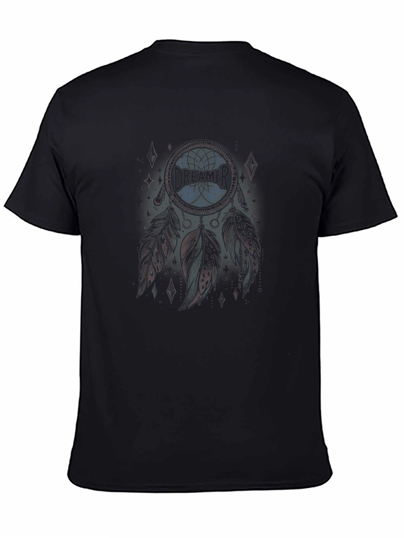 Black Dreamer Graphic Print Black T-Shirt view 4