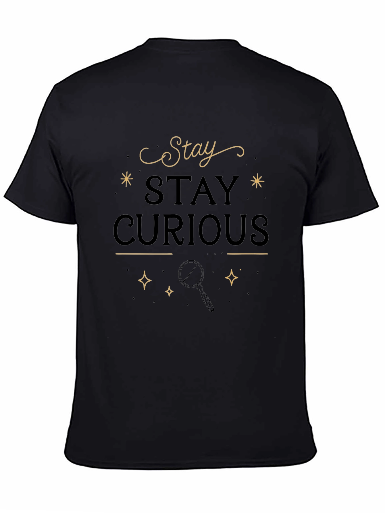 Black Stay Curious Graphic Tee view 4