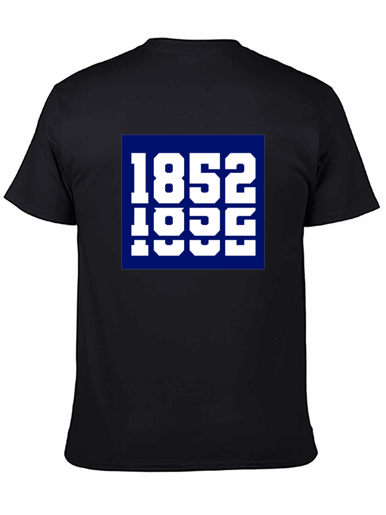 Black 1852 Tee - Retro Collegiate Style T-Shirt view 4