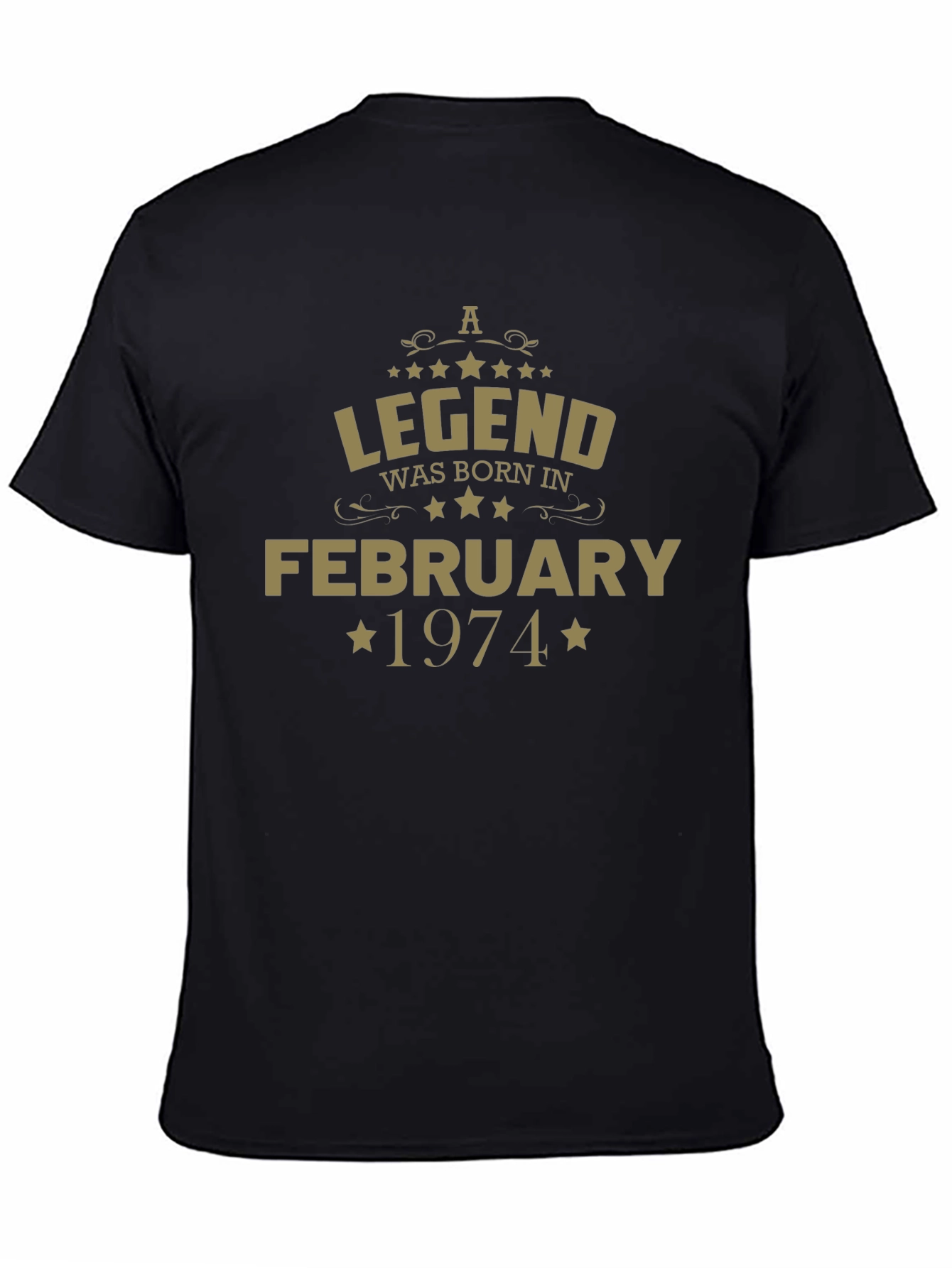Black Legend Born in February 1974 T-Shirt view 4
