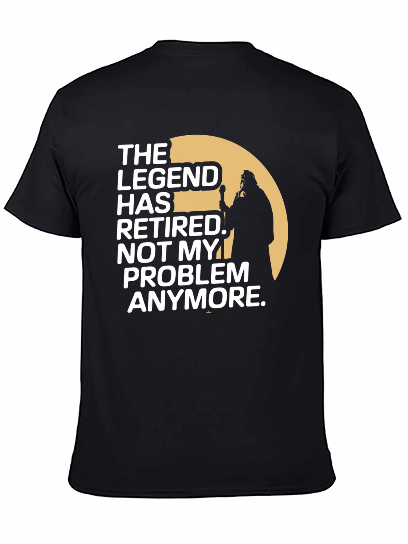 Black The Legend Has Retired Graphic T-Shirt view 4
