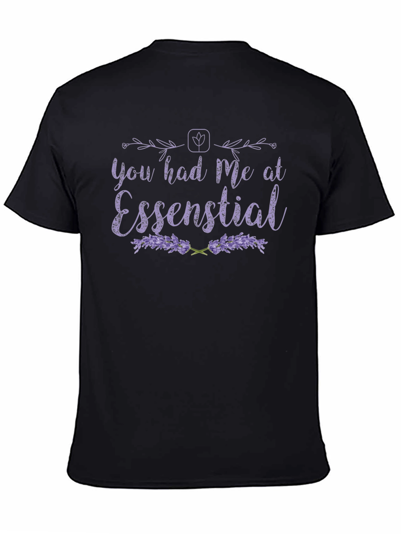 Black Essential Lavender Graphic T-Shirt view 4