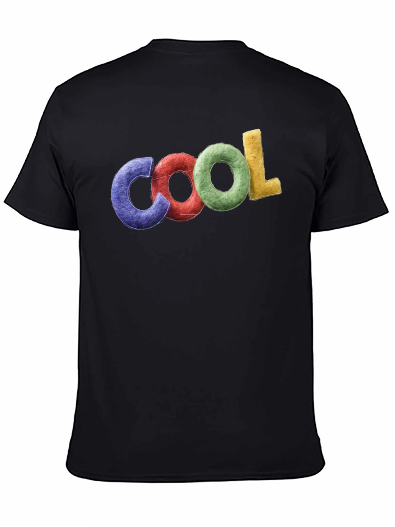 Black Cool Graphic T-Shirt - Black Crew Neck Tee view 4