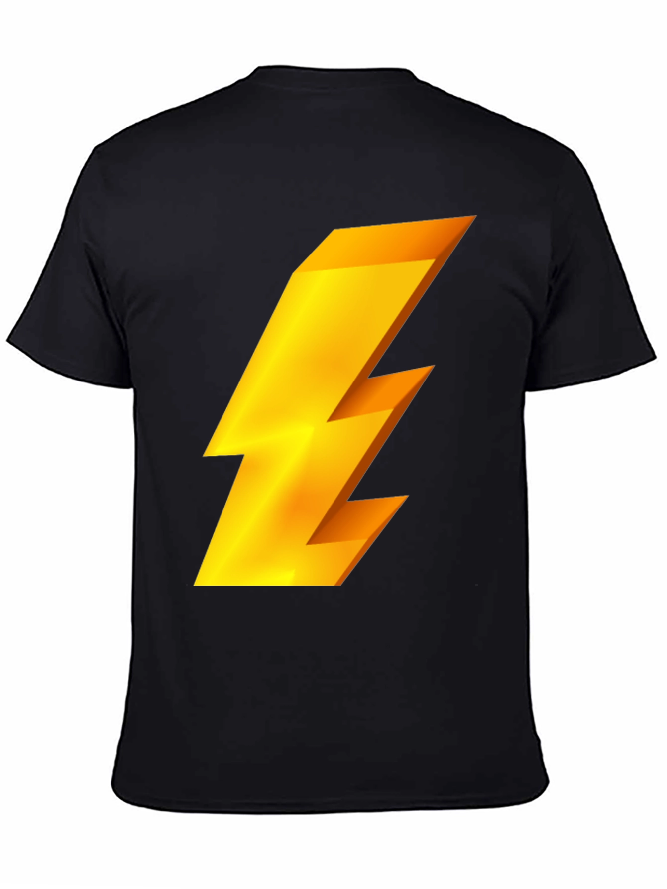Black Lightning Bolt Graphic Tee - Black view 4