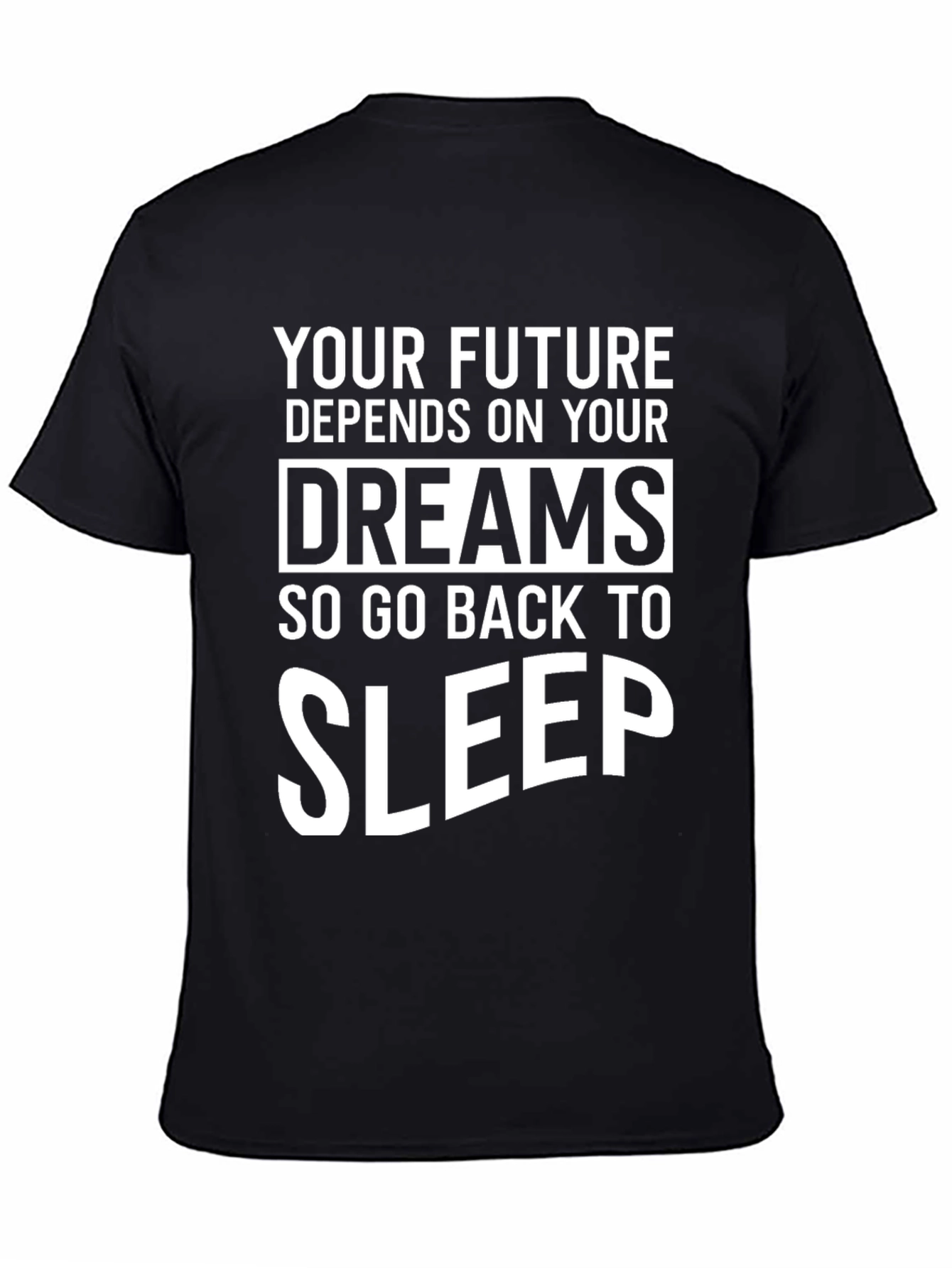 Black Funny Dreams Sleep Graphic Tee view 4