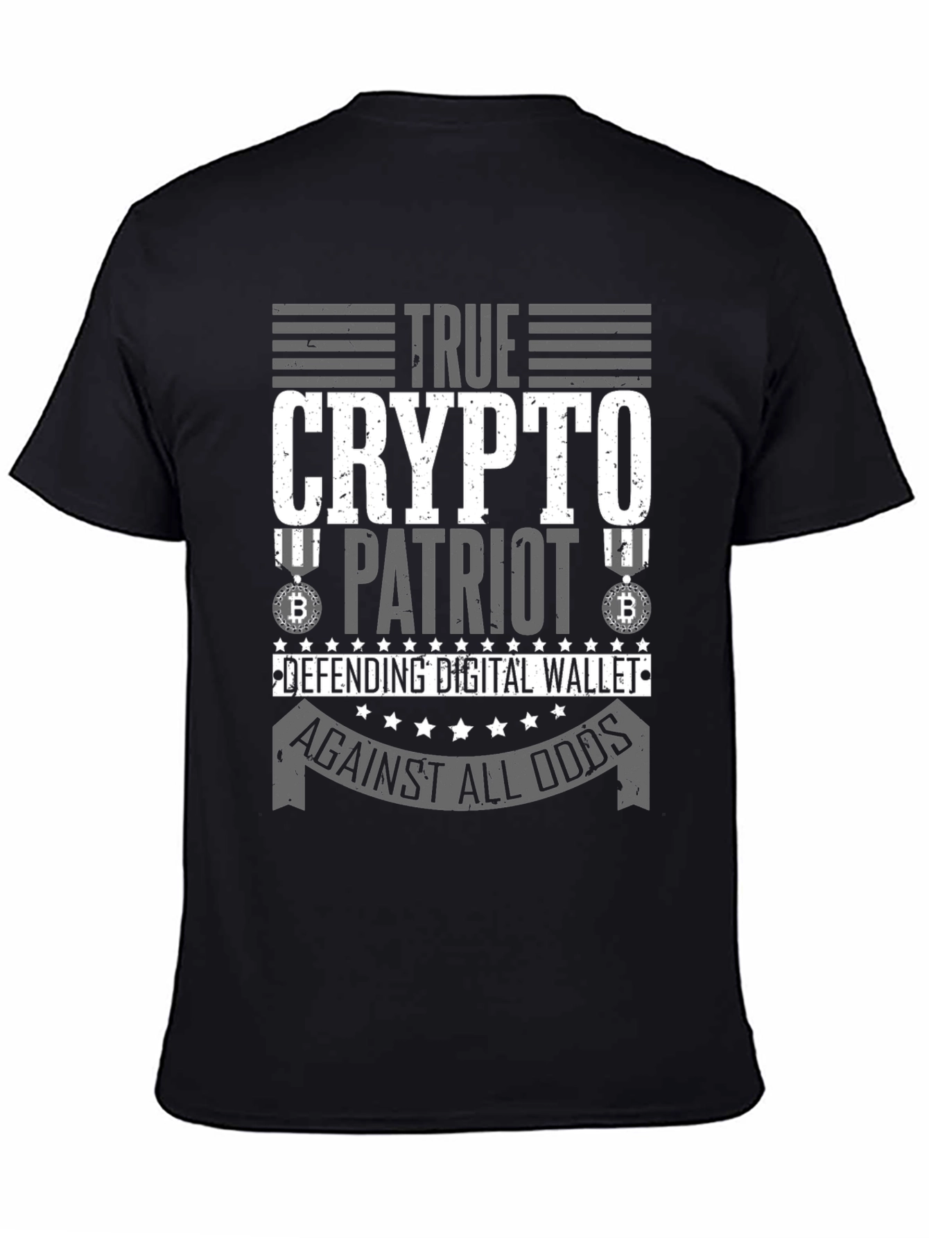Black True Crypto Patriot Graphic Tee view 4