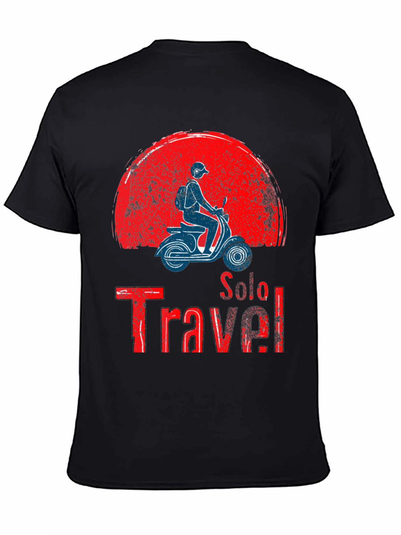 Solo Travel Graphic T-Shirt - Scooter Design - 4