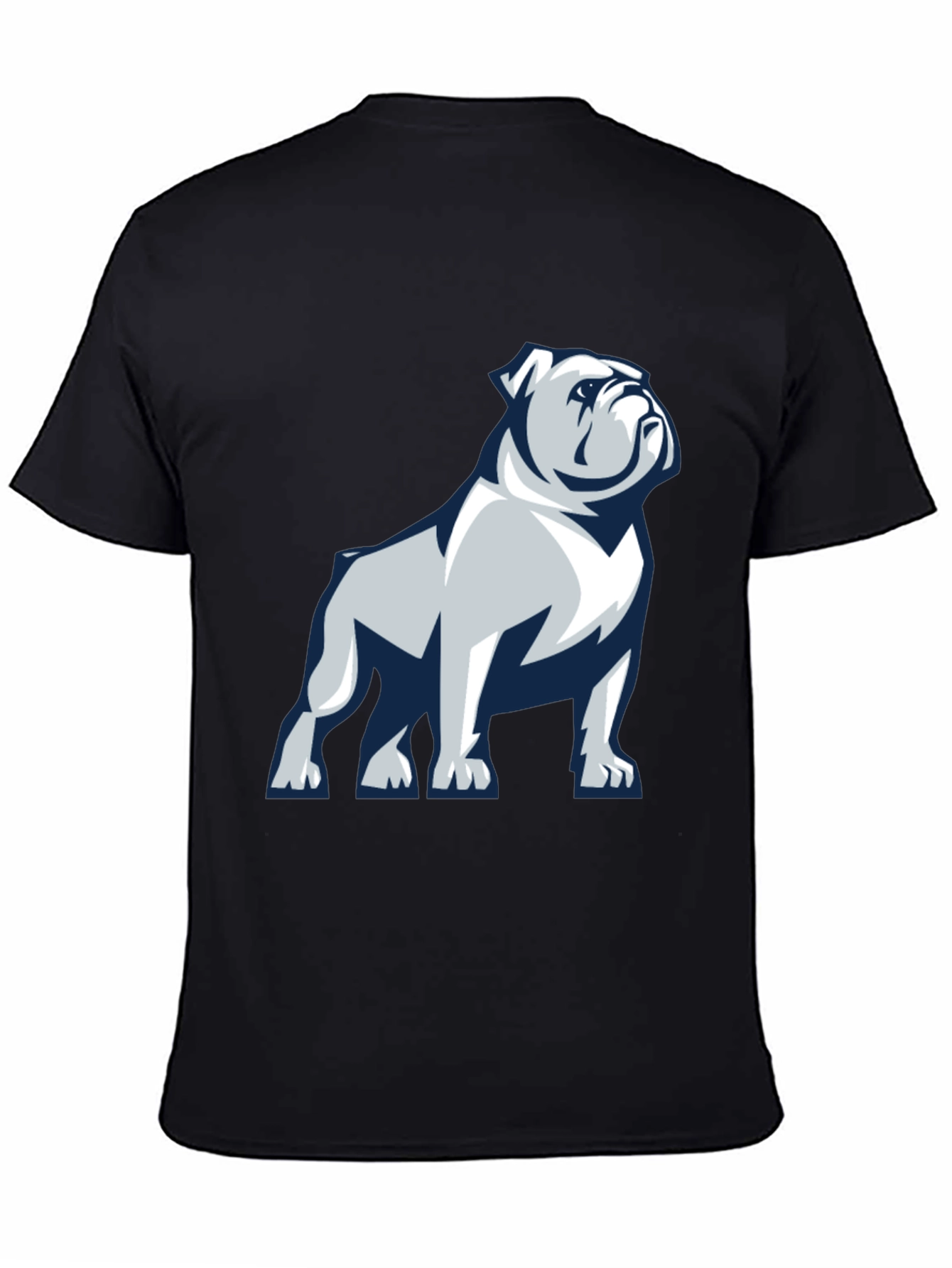 Black Bulldog Graphic Print T-Shirt view 4