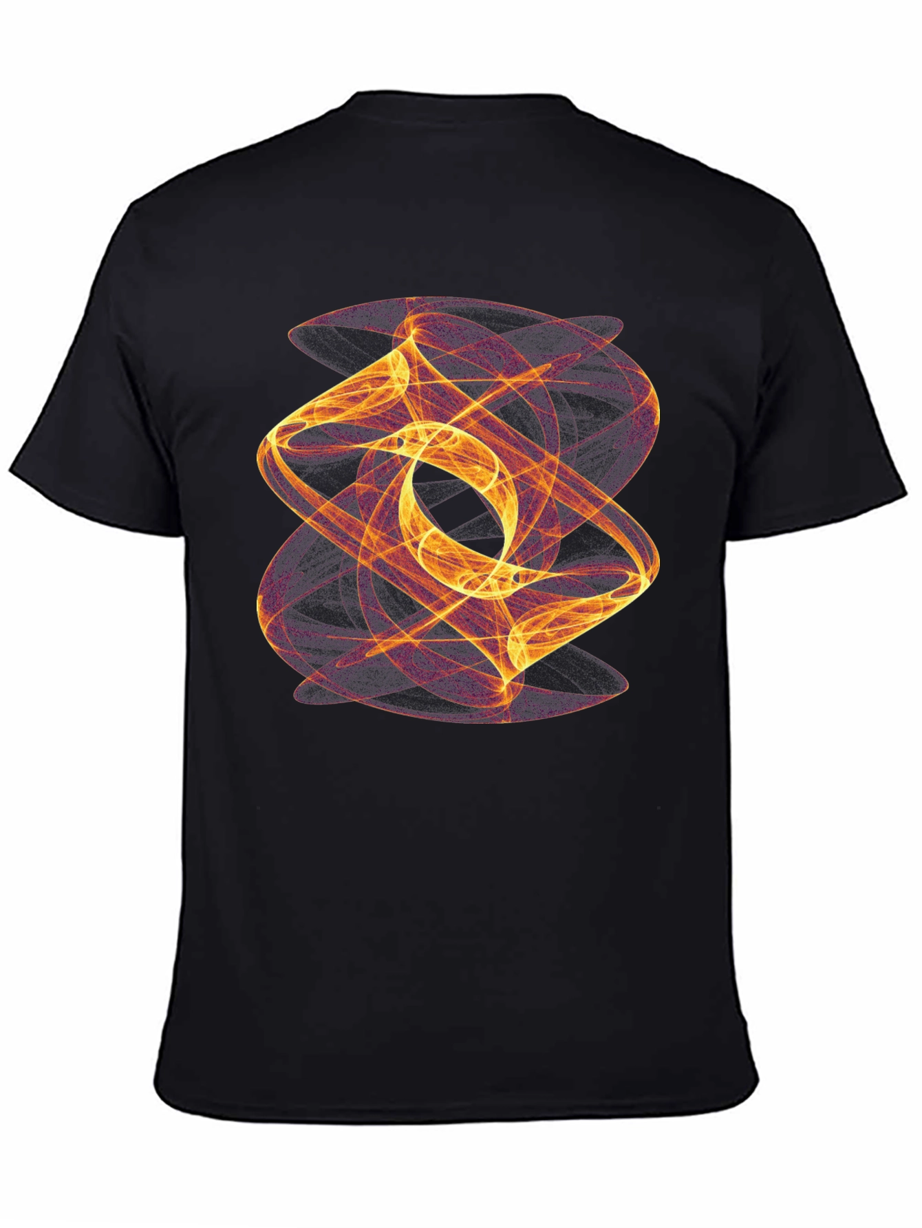 Black Abstract Art Black T-Shirt view 4