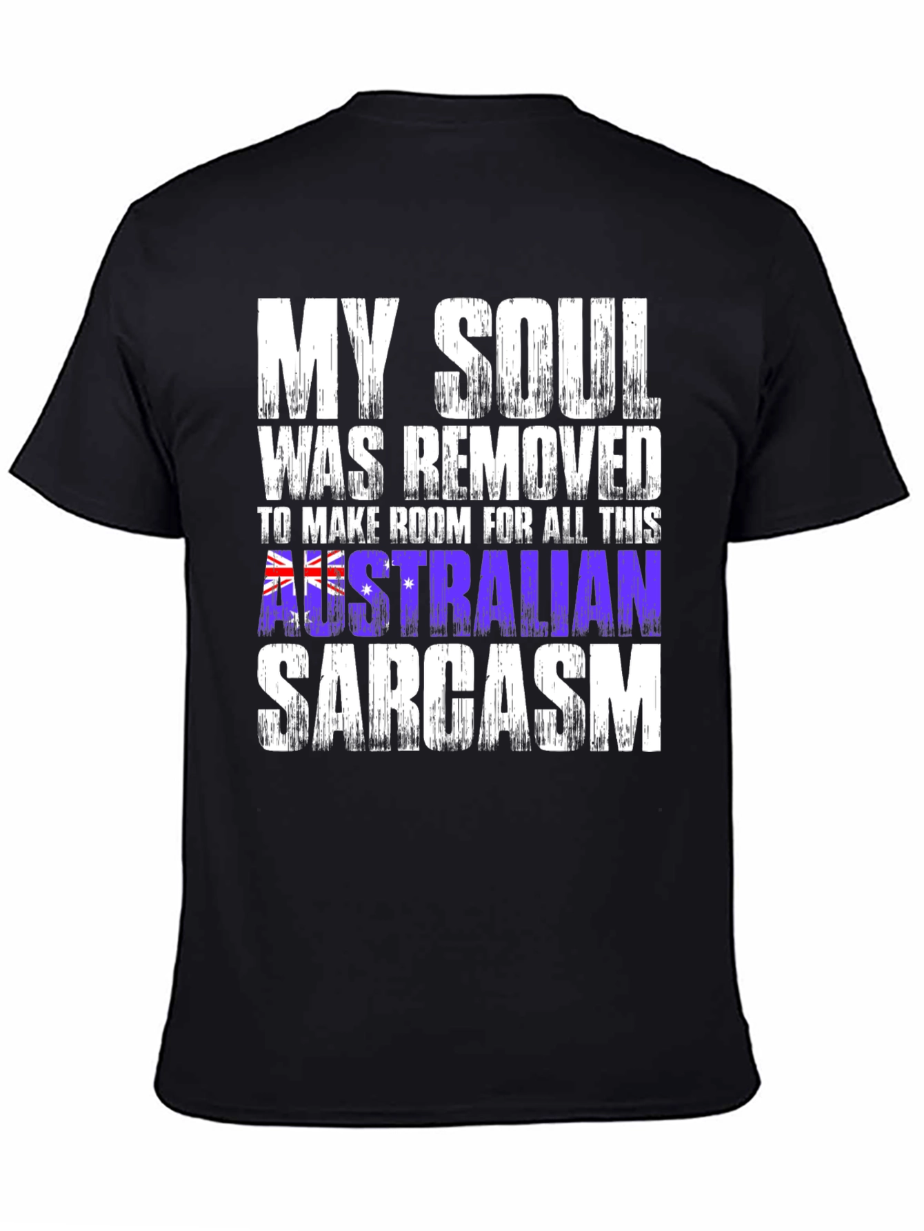 Black Funny Australian Sarcasm T-Shirt view 4