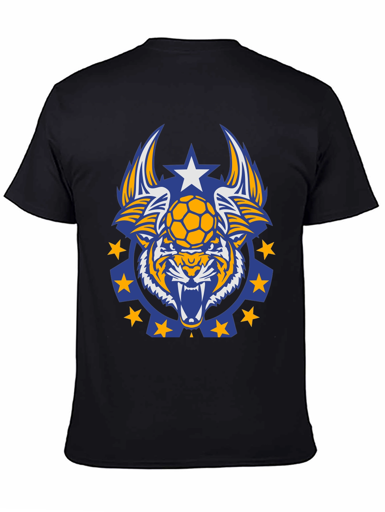 Black Tiger Soccer Graphic Tee - Black view 4