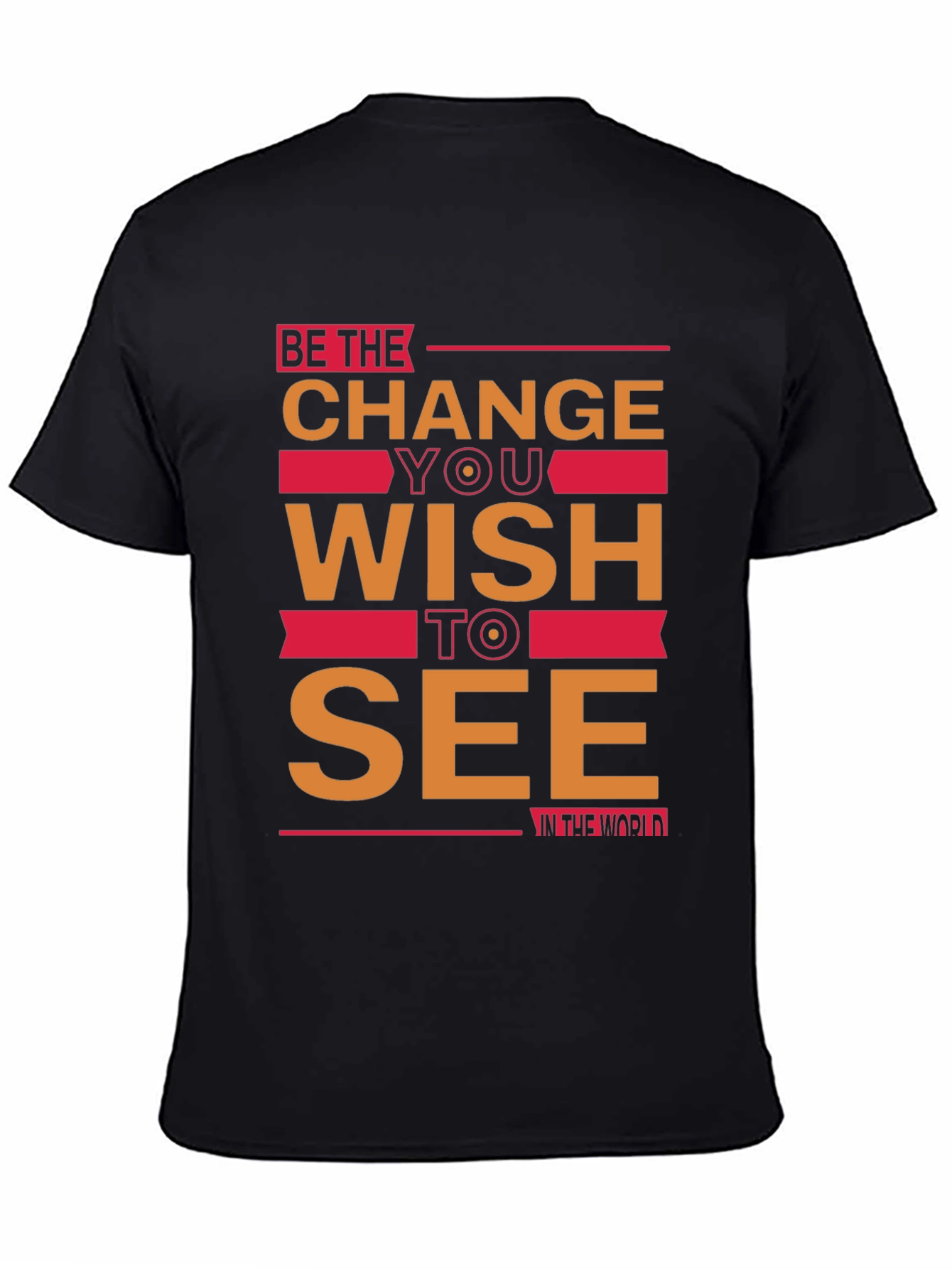 Black Be the Change Graphic Tee - Inspiring Black T-Shirt view 4