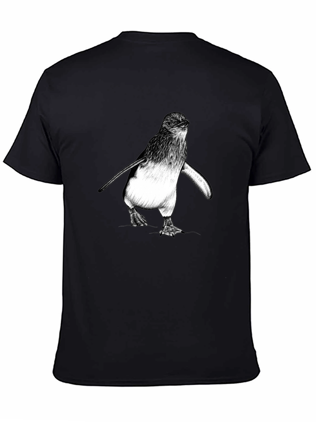 Black Penguin Graphic Tee - Black Cotton Comfort view 4