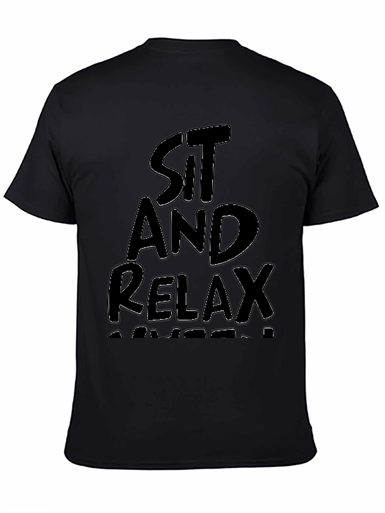 Black Sit and Relax Graphic Tee - Comfort First view 4