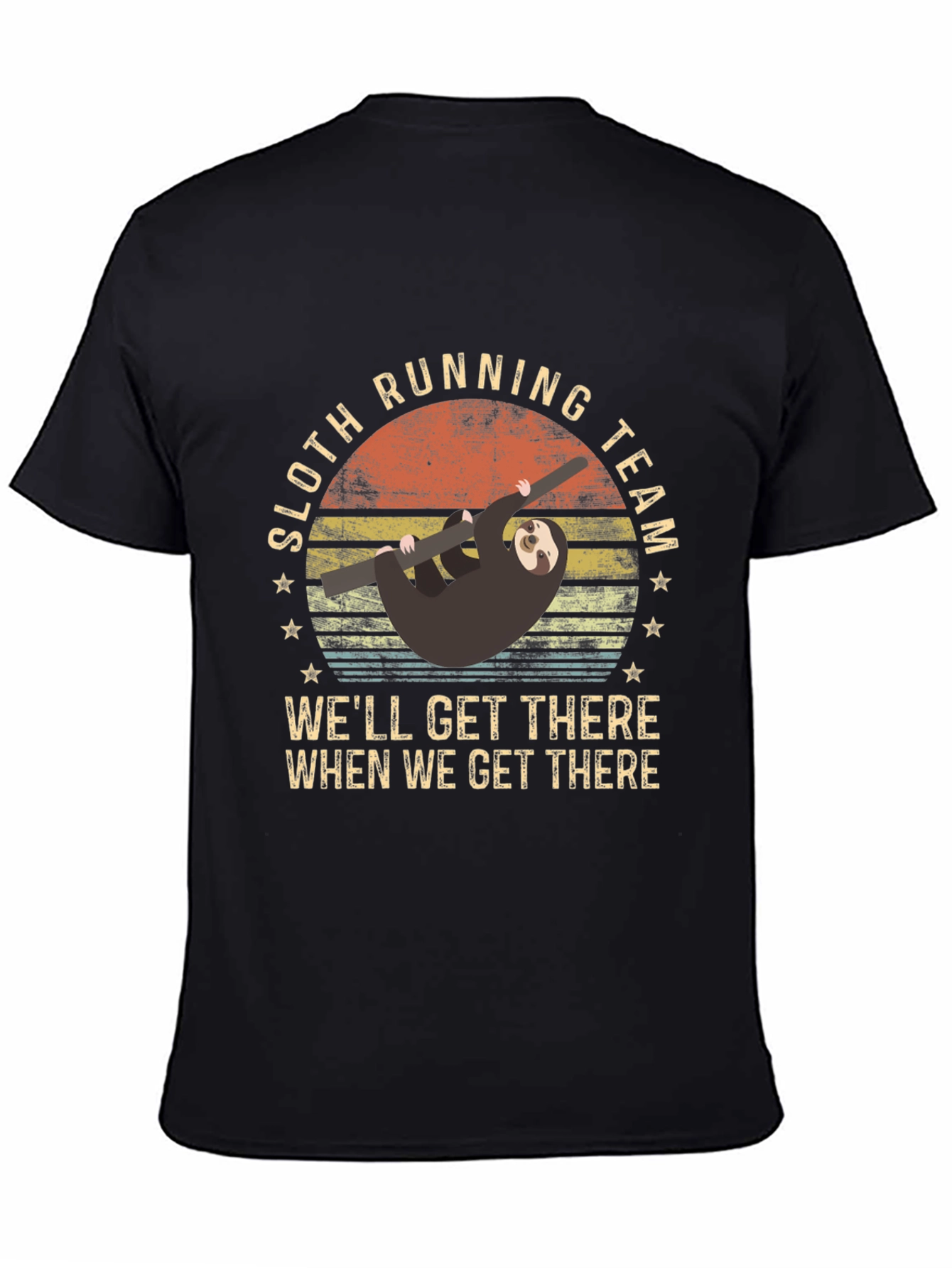 Black Sloth Running Team Men's T-Shirt view 4