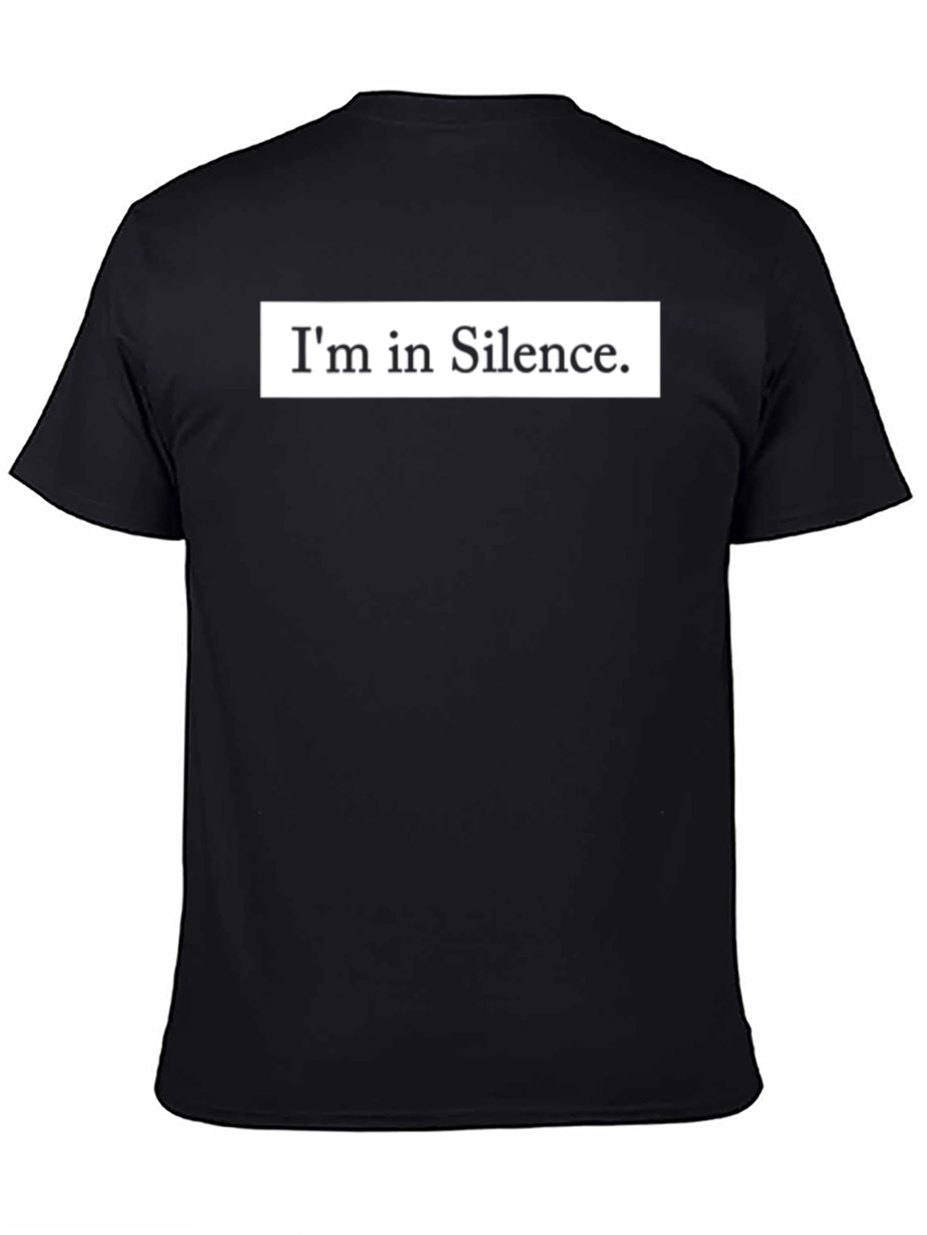 Black I'm in Silence Graphic Tee - Men's Black T-Shirt view 4